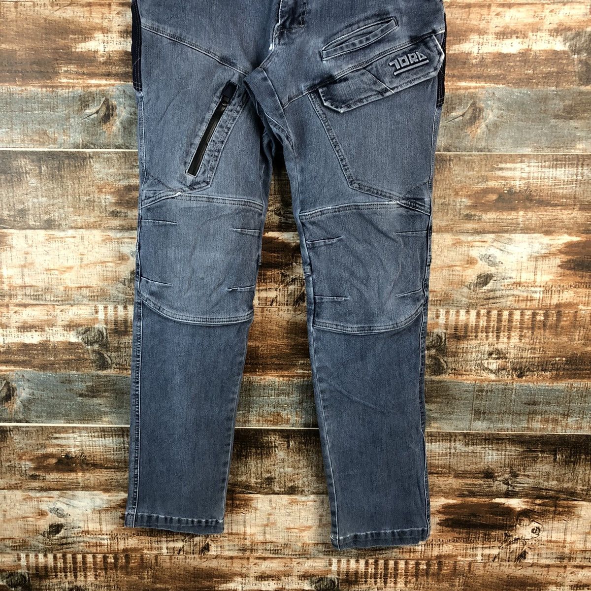 Japanese Brand Tora japan vintage ripped Blue Denim Pants #A2159 Size US 32 / EU 48 - 3 Thumbnail