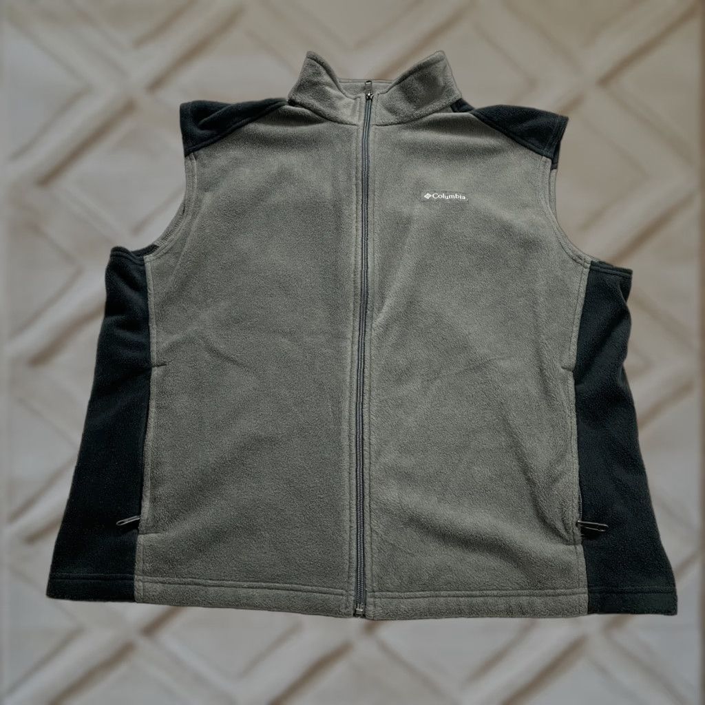 Vintage VINTAGE Columbia Fleece Vest Mens XL Gray Blue Full Zip High Neck Pockets Outdoor Hiking Size US XL / EU 56 / 4 - 1 Thumbnail