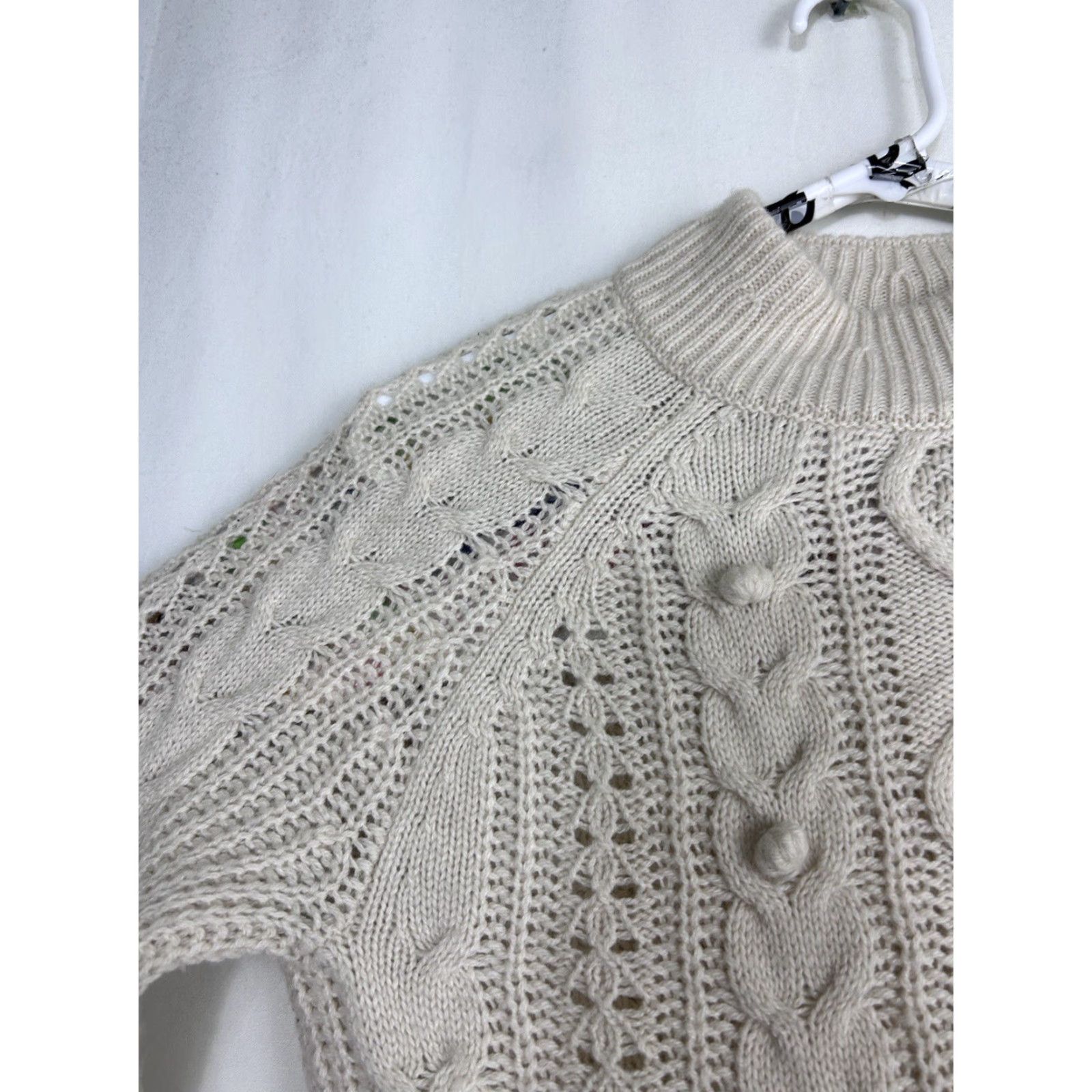 J.Crew J.CREW Sweater XS Beige Cable-Knit Pullover Women Size XS / US 0-2 / IT 36-38 - 3 Thumbnail