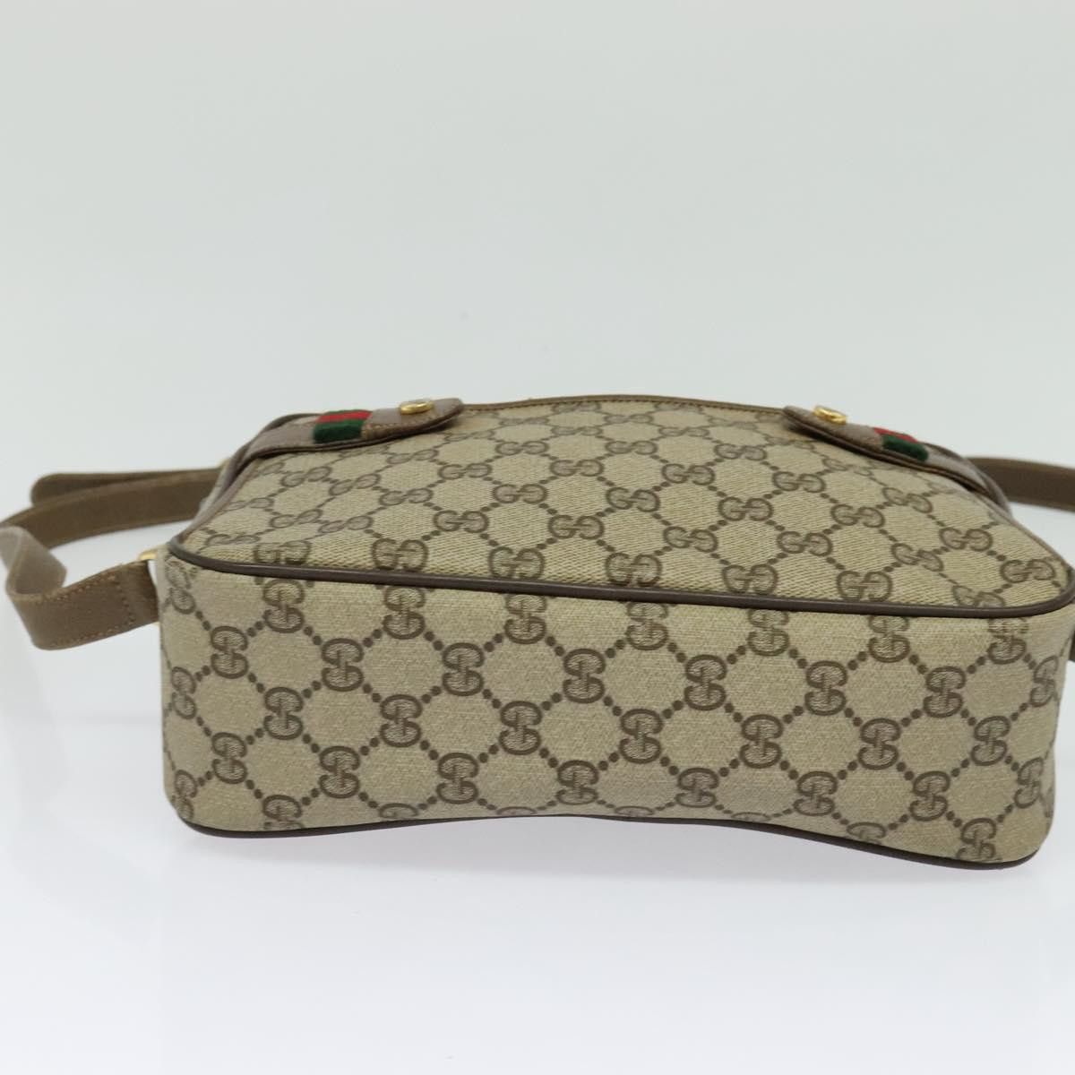 Gucci GUCCI GG Supreme Web Sherry Line Shoulder Bag Pvc Beige 904 Size ONE SIZE - 9 Thumbnail