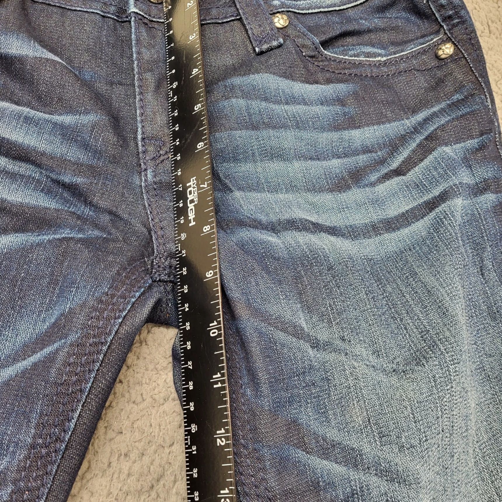 Vintage Rock Revival Debbie Boot Cut Jeans Women's 31×34 Bootcut Denim Blue Distressed Logo 5-Pocket Western Cowboy Rock Revival Debbie bootcut Women 31×34 Size 24" / US 00 / IT 34 - 6 Thumbnail