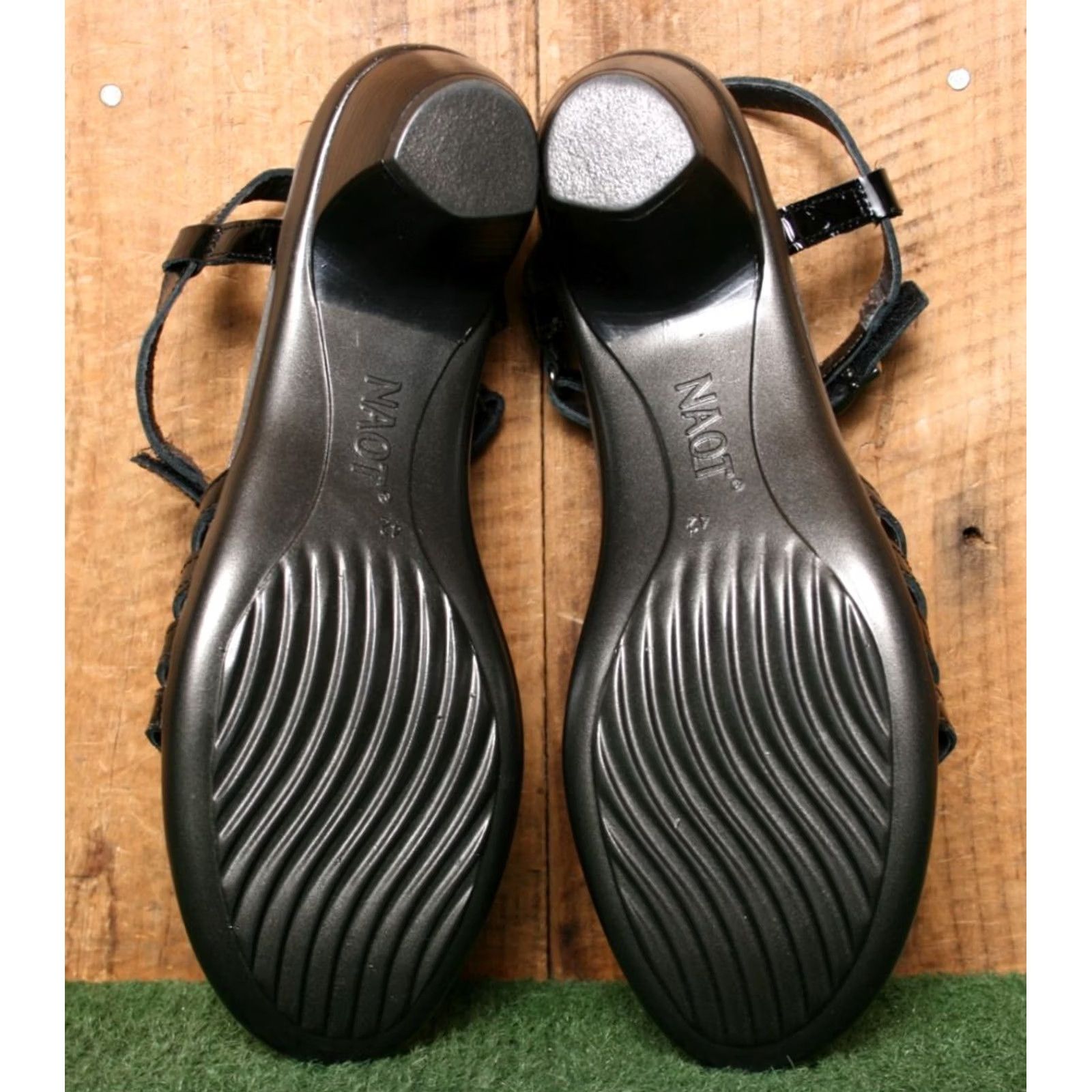 Vintage NAOT Current Black Patent & Madras Leather Slingback Sandals EU 42 | US 11 Womens Sandal Naot Avantgarde Collection Size US 11 / IT 41 - 5 Thumbnail