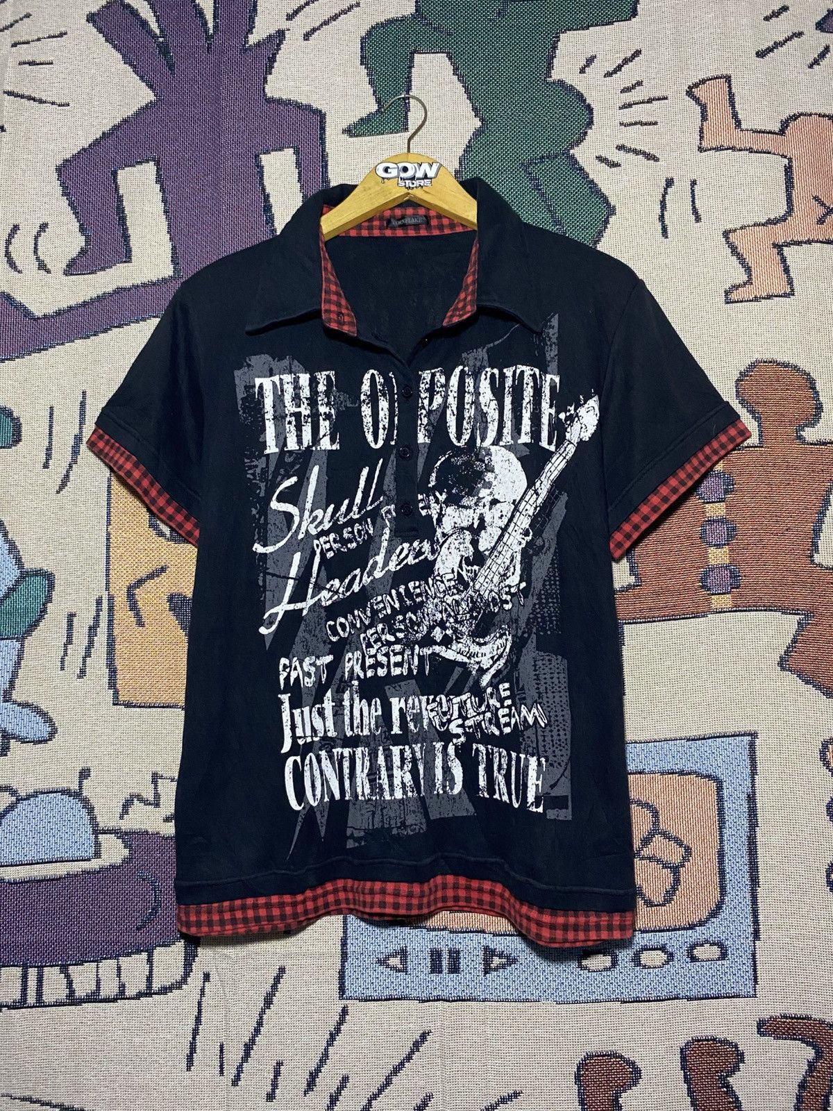 If Six Was Nine 2000's Y2k Punk Grunge Skeleton Skull Person Conflake Size US M / EU 48-50 / 2 - 1 Thumbnail