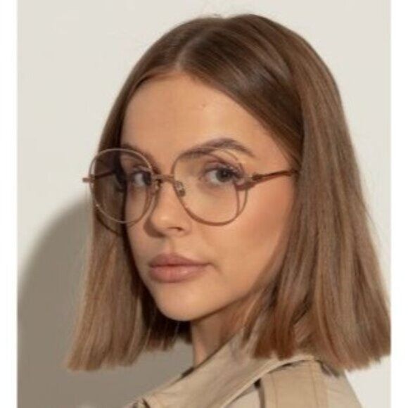 Valentino Valentino V-STUD-III VLX-136B Eyeglasses Silver 56mm Round Size ONE SIZE - 3 Thumbnail