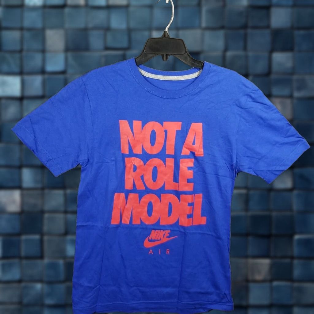 Nike VINTAGE Nike "Not A Role Model" Charles Barkley Men's Small Graphic Print T-Shirt 90s Sports Size US S / EU 44-46 / 1 - 1 Thumbnail