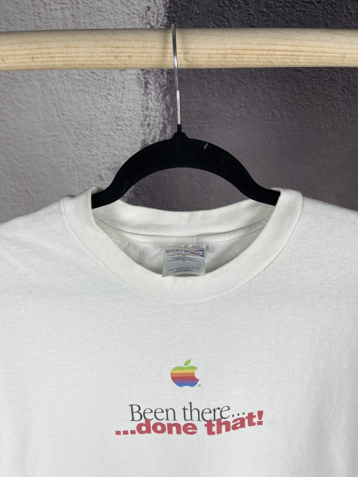 Apple × Mackintosh Apple Macintosh vintage ~1995 Hanes made in USA tee shirt Size US XL / EU 56 / 4 - 10 Thumbnail