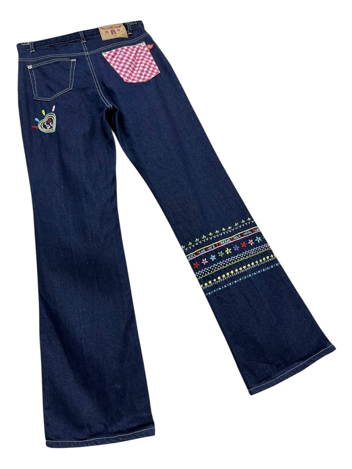 Angel Blue 💕 CUTENESS 💕Vintage ANGEL BLUE Cute Embroidery Blue Jeans Size 27" / US 4 / IT 40 - 11 Thumbnail