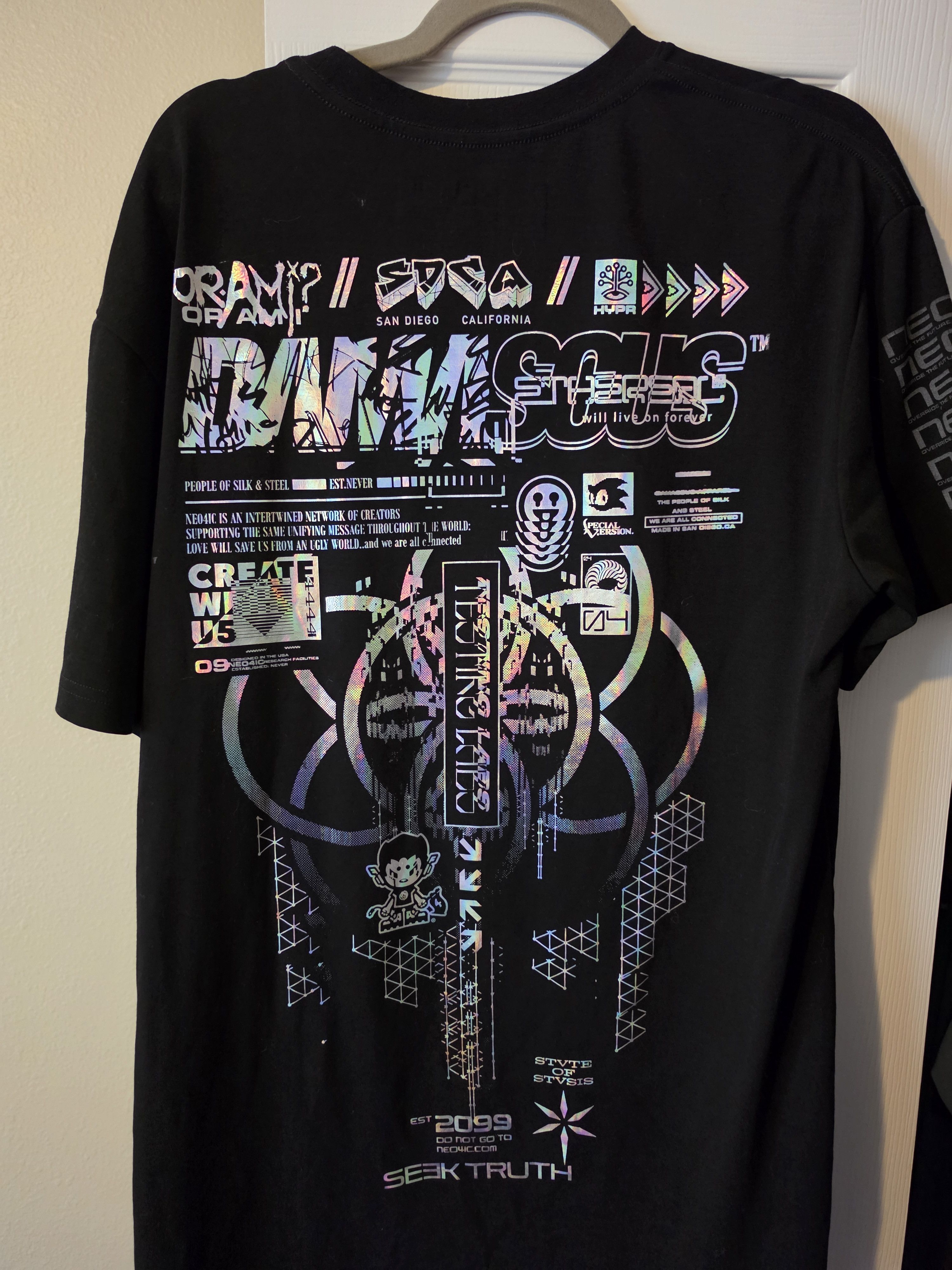 Other Neo4ic Iridescent Definitely Not On Acid T Shirt. Size US XL / EU 56 / 4 - 3 Thumbnail
