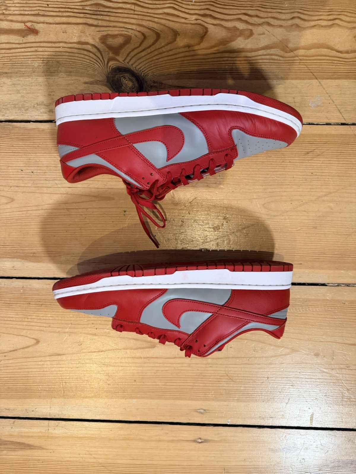 Nike Nike Dunk Low “Medium Grey / Varsity Red” DS, US 13 (2010) Size US 13 / EU 46 - 3 Thumbnail