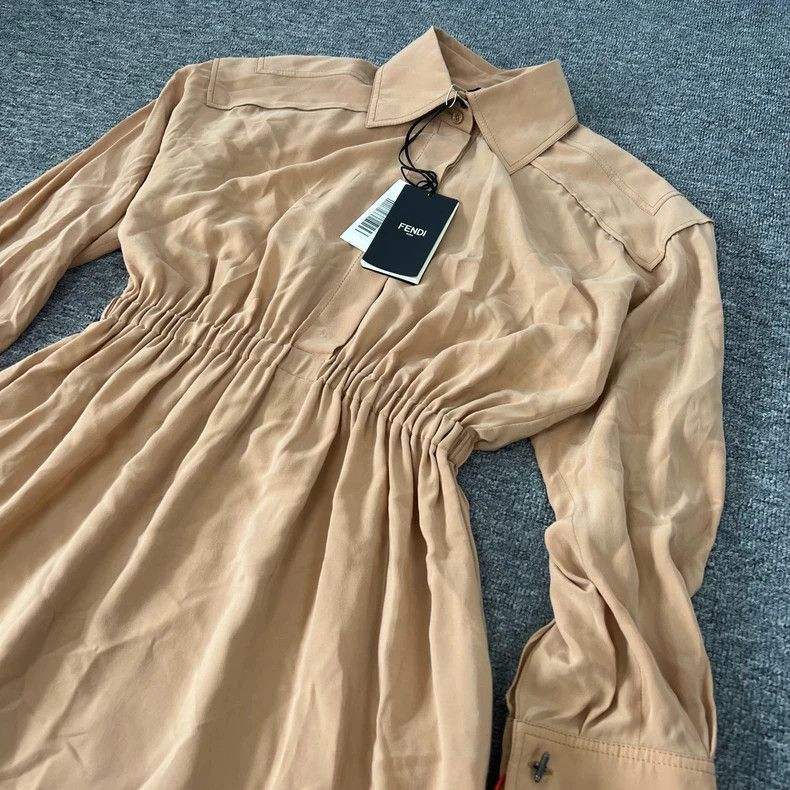 Fendi Fendi Silk Dress with Tags, Size 40 Size 39" - 3 Thumbnail