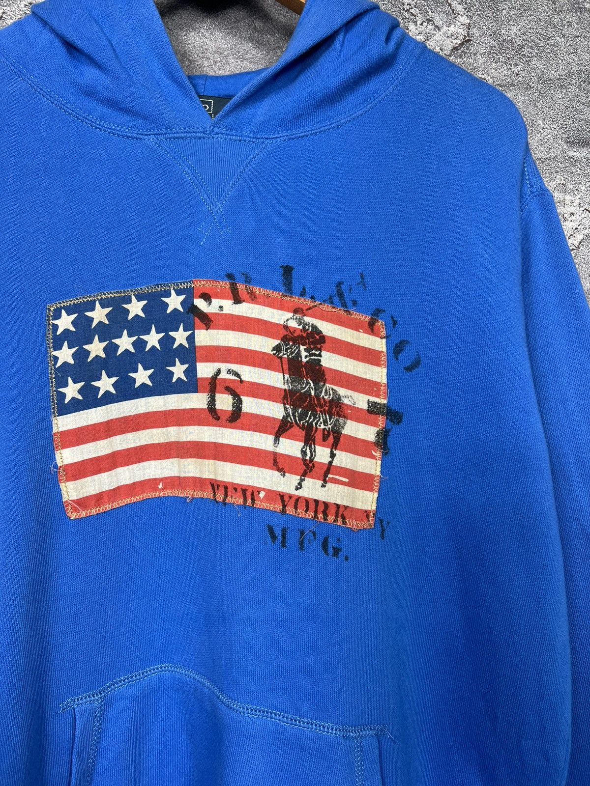 Polo Ralph Lauren Vintage Polo Ralph Lauren USA Flag New York Hoodie Size US M / EU 48-50 / 2 - 3 Thumbnail
