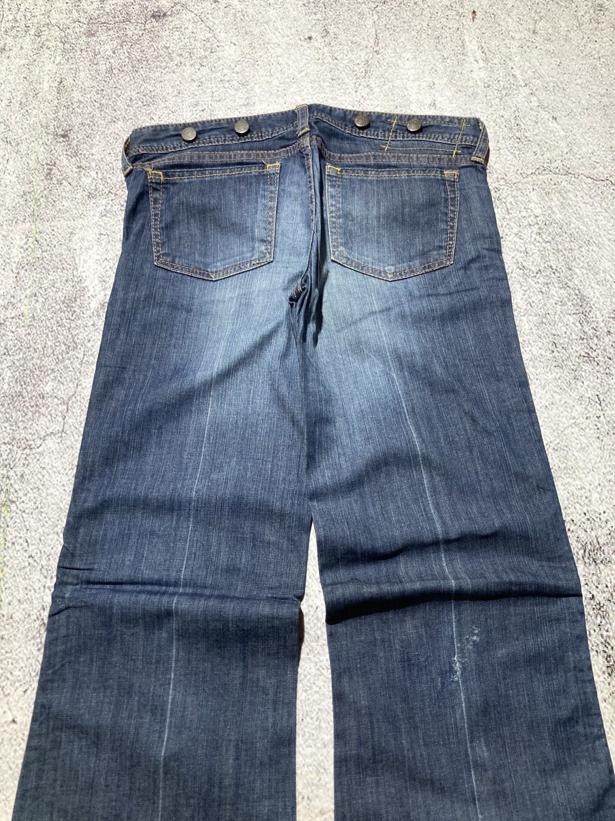 Japanese Brand 🇯🇵 2000s Gap Multi Button Flared Bootcut Faded Jeans Blue Size US 29 - 12 Thumbnail