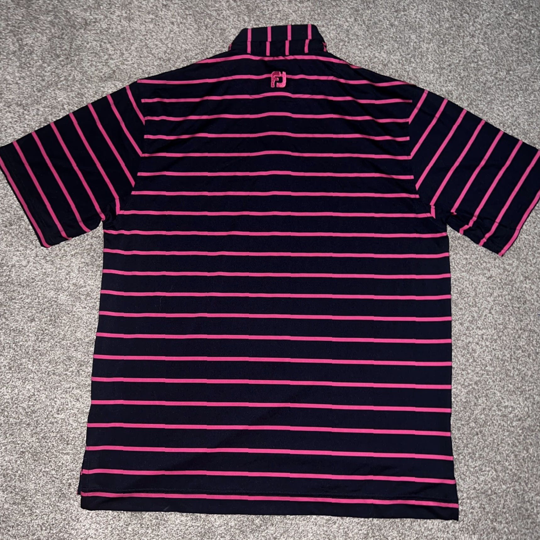 Footjoy FootJoy Polo Mens Size L Black Pink Striped Polo Shirt Men L Pattern Striped Size US L / EU 52-54 / 3 - 4 Thumbnail