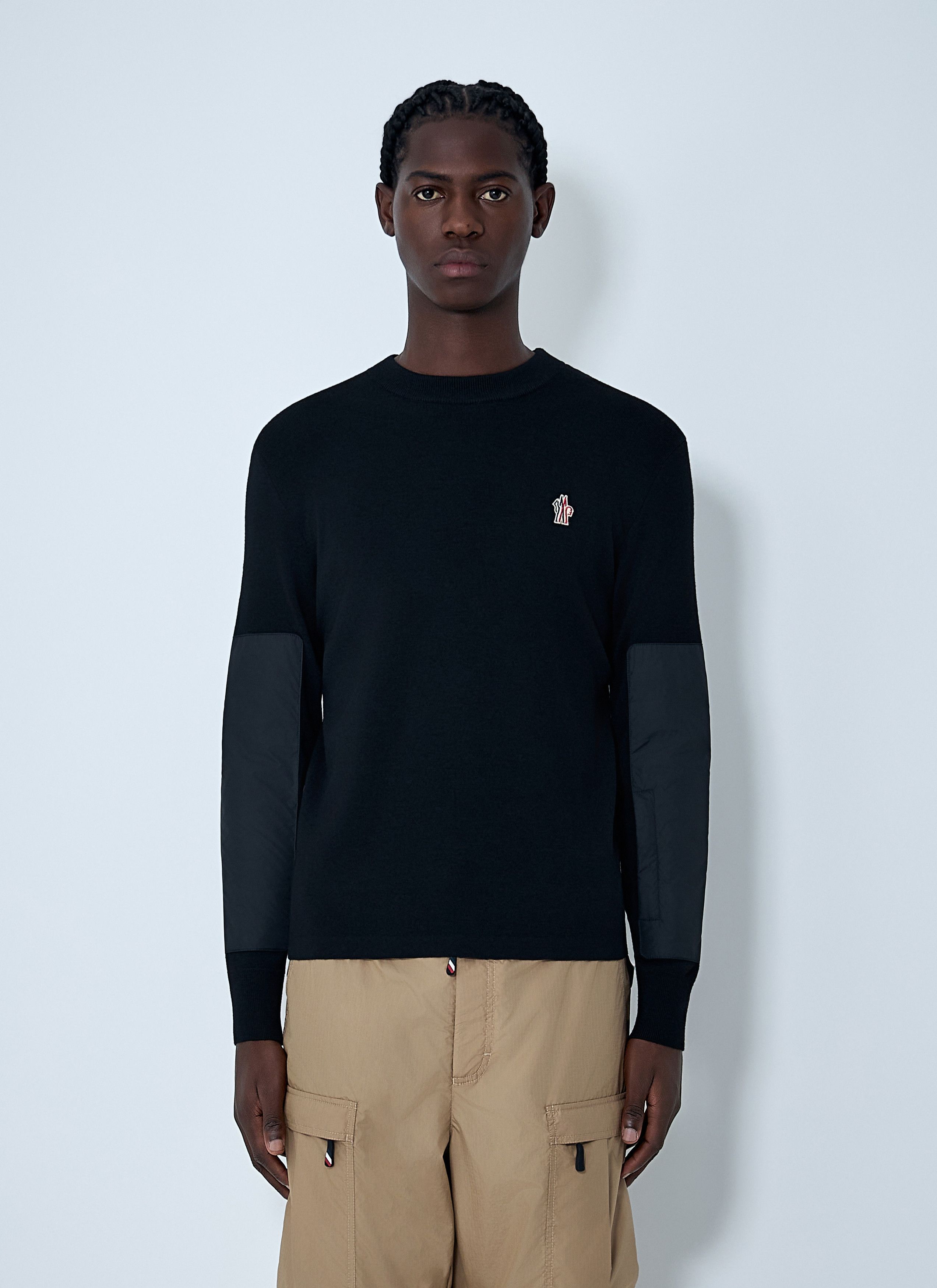 Moncler Grenoble Crewneck Sweater with Nylon Sleeve Patches Size US S / EU 44-46 / 1 - 1 Thumbnail