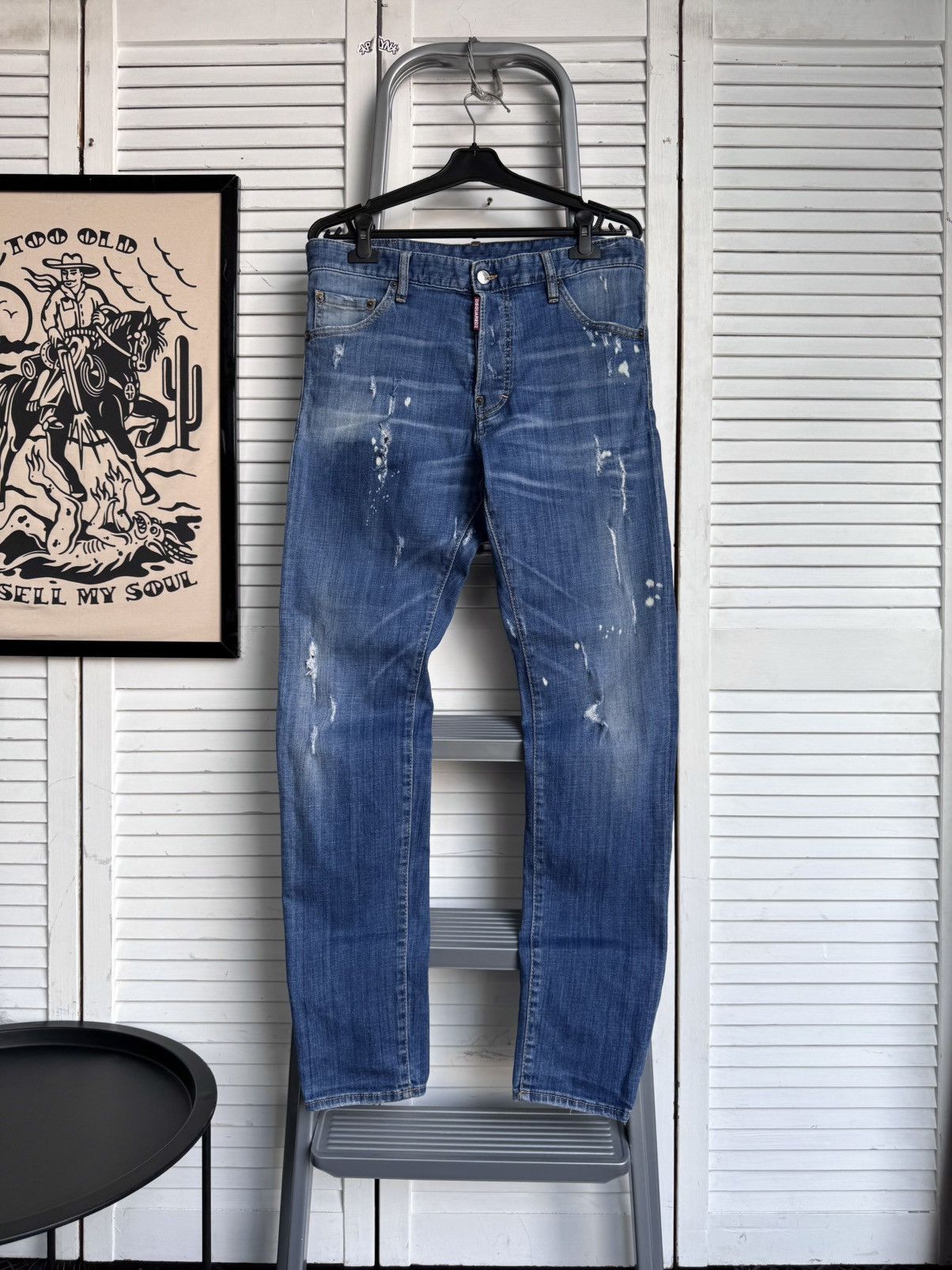 Dsquared2 Dsquared2 Cool Guy Jeans Painted Distressed Denim Size US 34 / EU 50 - 2 Thumbnail
