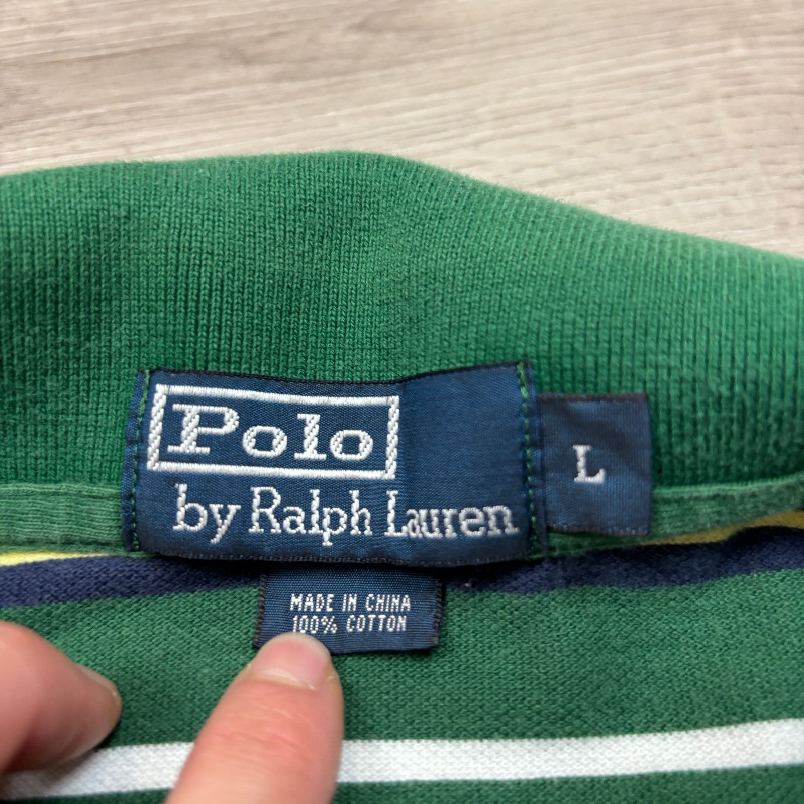 Polo Ralph Lauren × Vintage Vintage Polo Ralph Lauren Striped Polo Shirt Men's Large Size US L / EU 52-54 / 3 - 5 Thumbnail