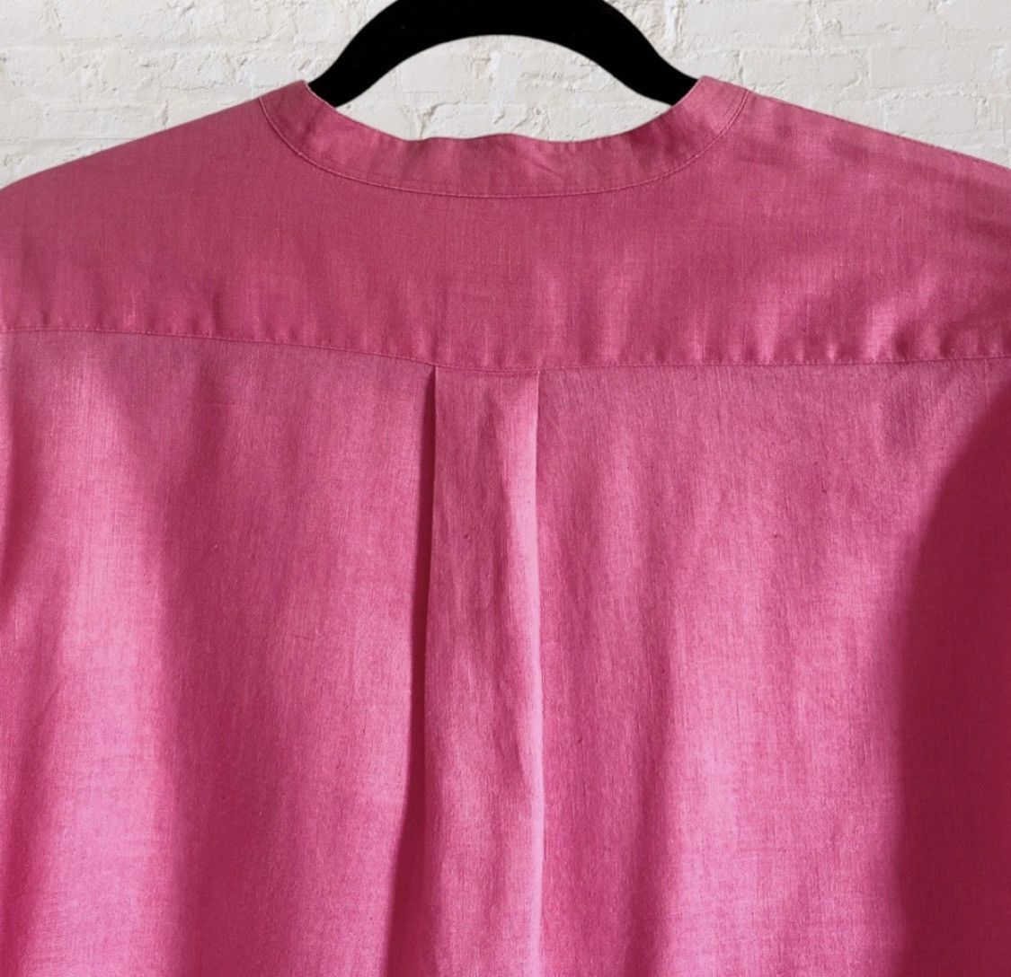 J.Crew HOT PINK J CREW LINEN BUTTON UP SHIRT BLOUSE TOP Size M / US 6-8 / IT 42-44 - 10 Thumbnail