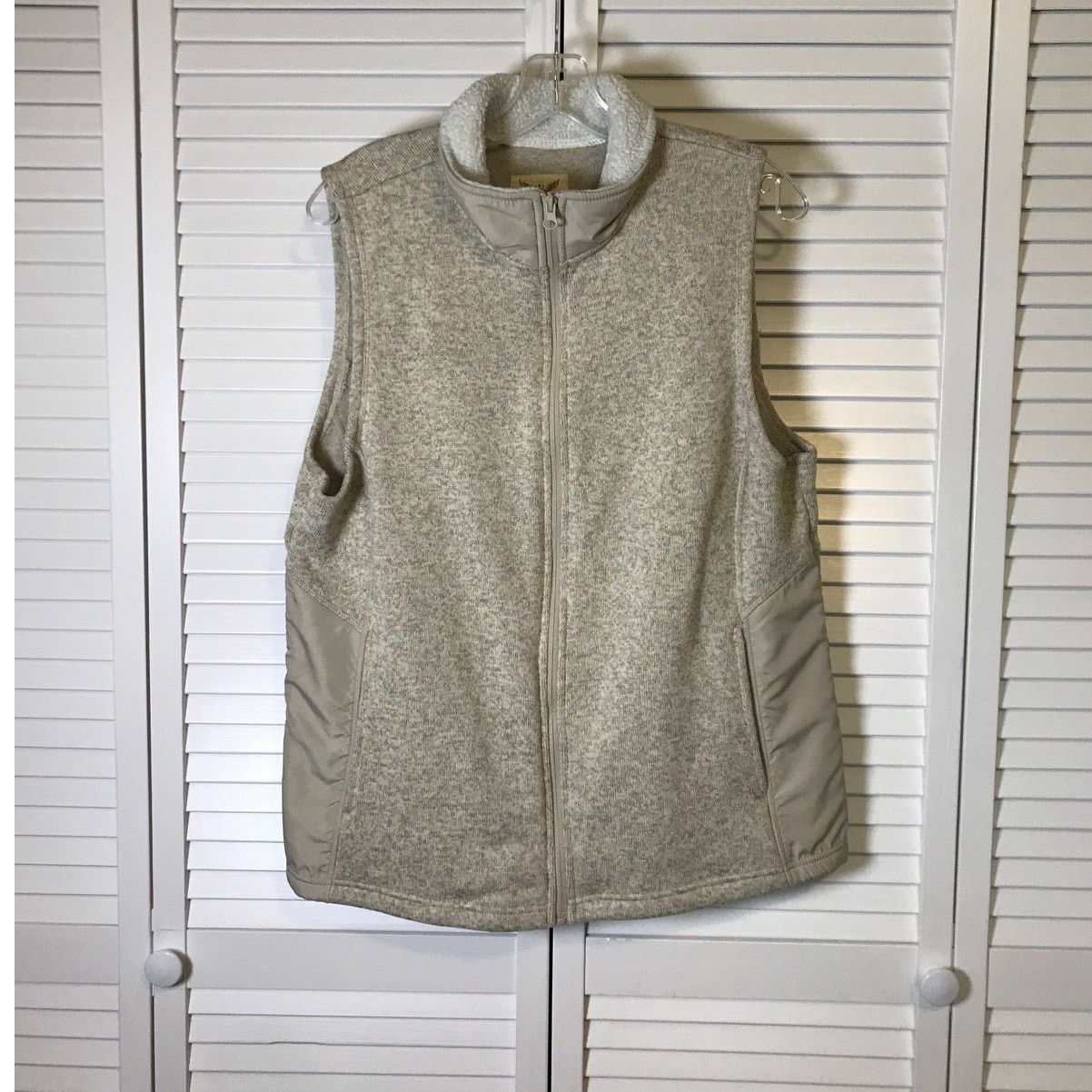 Other Faded Glory Beige High Neck Sleeveless Vest Jacket XL Size XL / US 12-14 / IT 48-50 - 1 Thumbnail