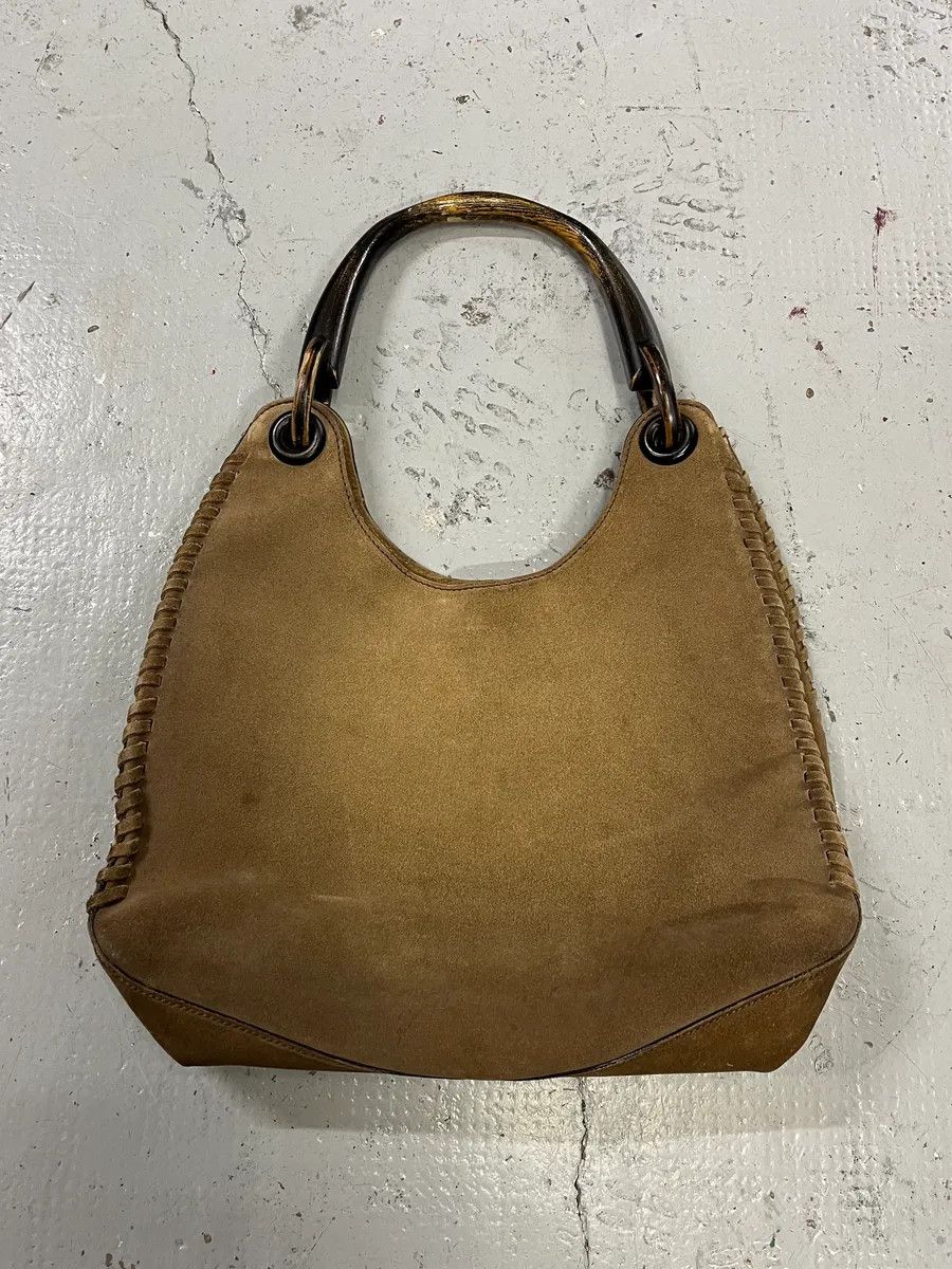 Gucci Gucci Suede Camel Hobo Bag Size ONE SIZE - 1 Thumbnail