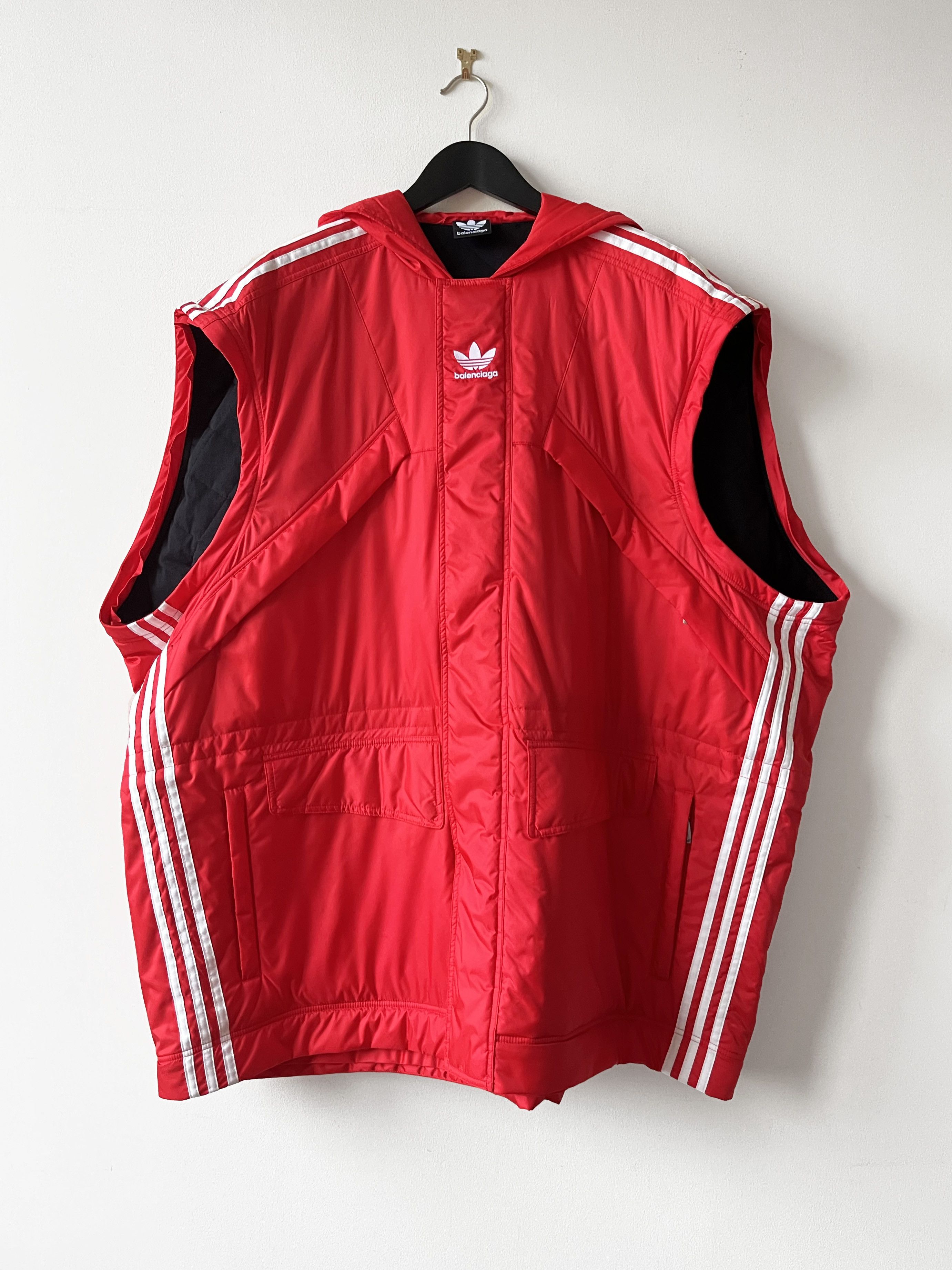 Adidas × Balenciaga Balenciaga Adidas red detachable parka Size US L / EU 52-54 / 3 - 6 Thumbnail