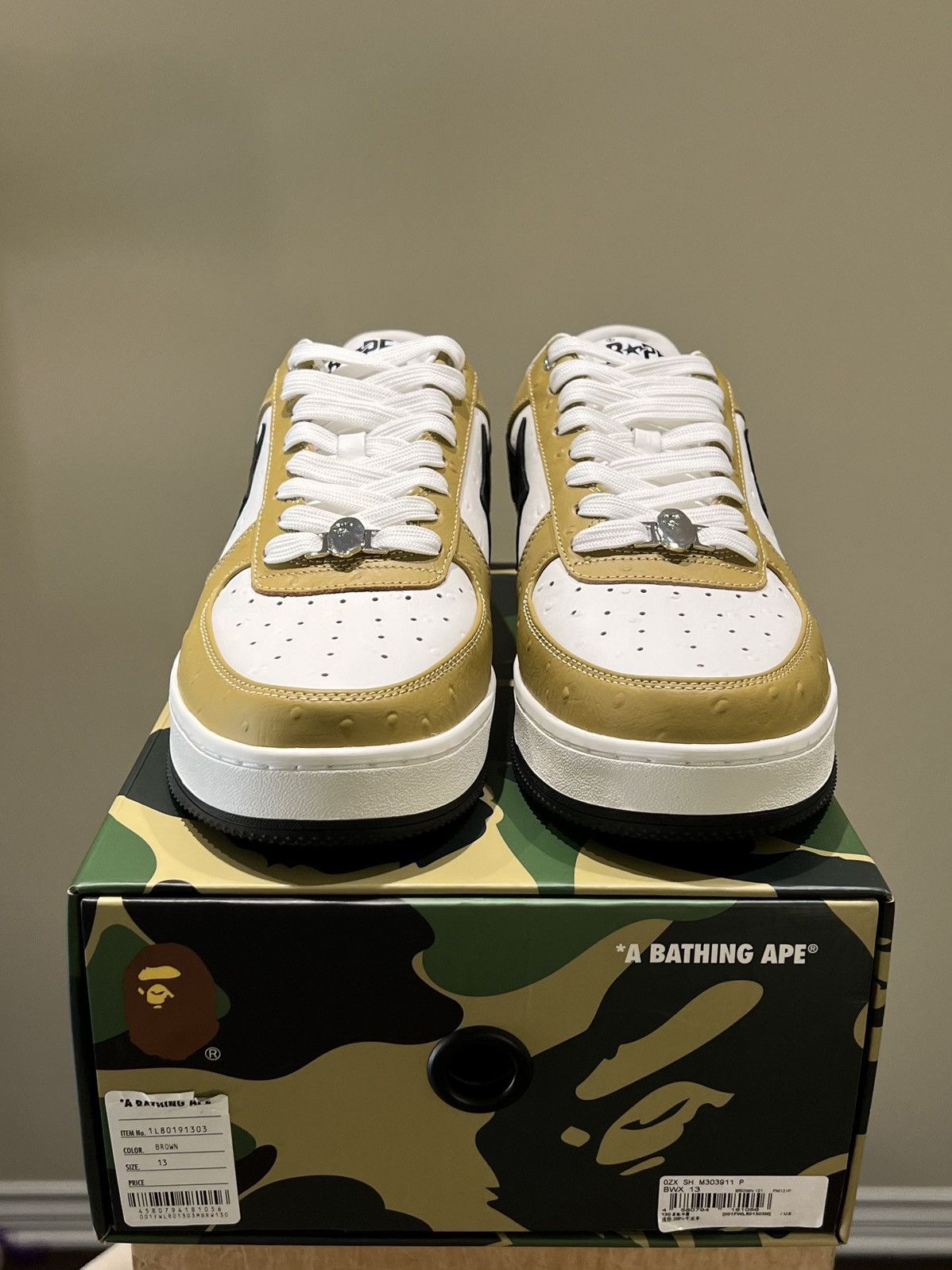 Bape A Bathing Ape Bapesta #3 ‘Brown’ Size US 13 / EU 46 - 3 Thumbnail