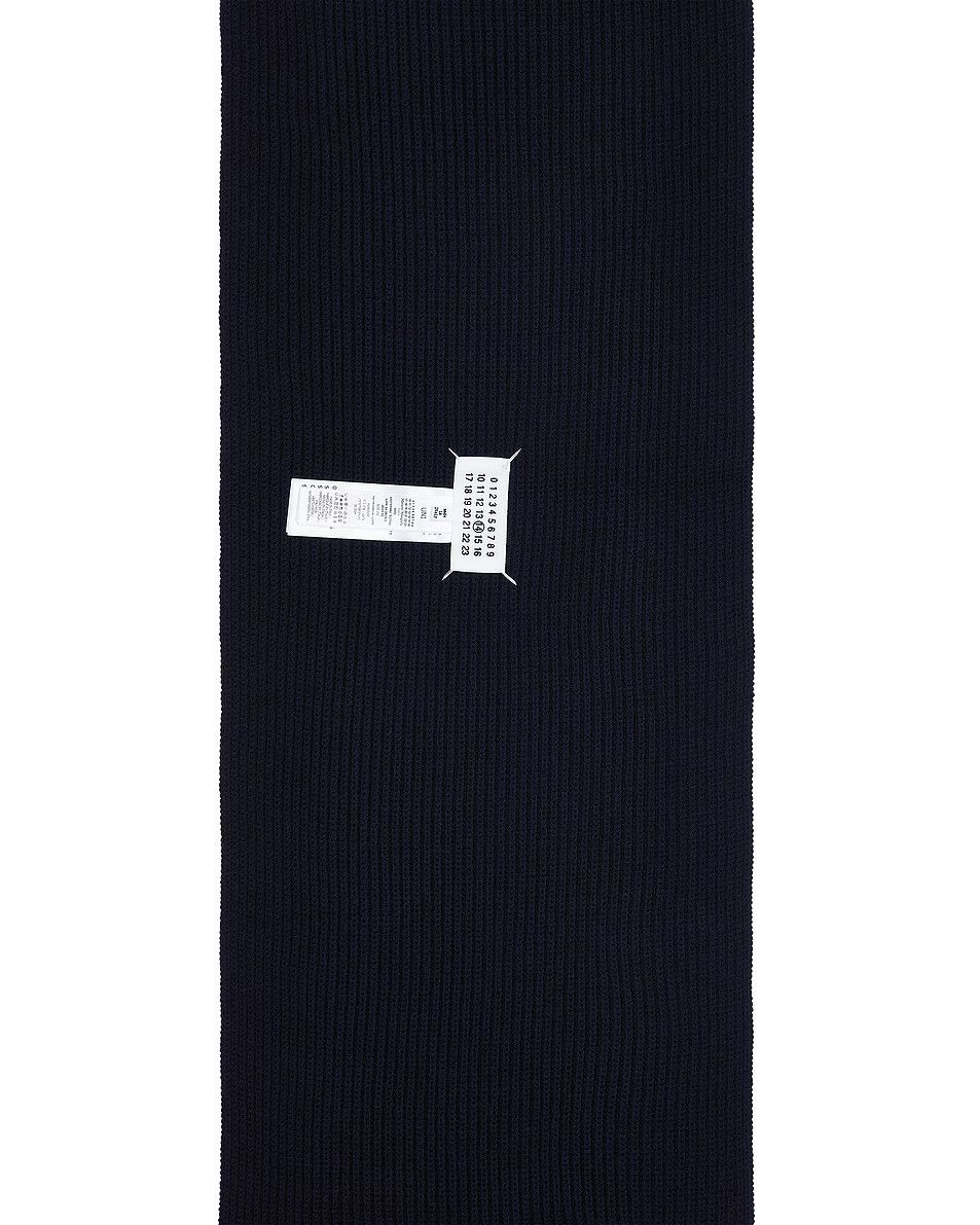 Maison Margiela o1y1224 Size: OS / Ribbed Scarf in Navy Size ONE SIZE - 3 Thumbnail