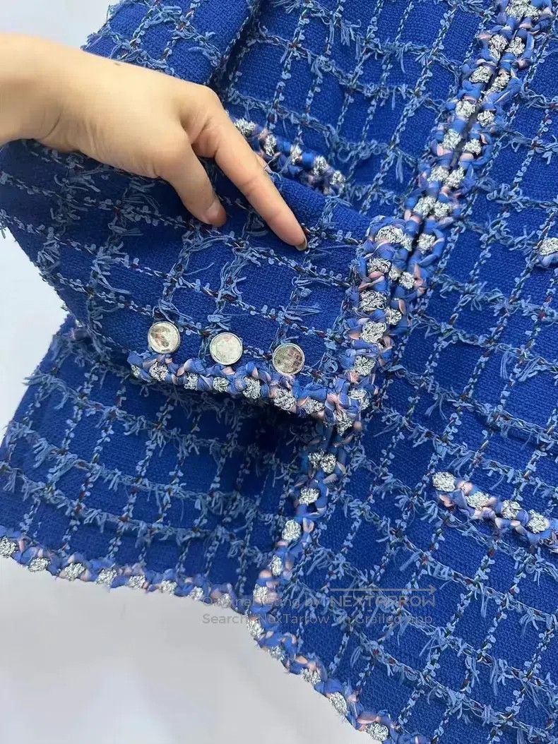 Chanel Chanel Blue four-pocket floral tassel jacket Size XS / US 0-2 / IT 36-38 - 7 Thumbnail