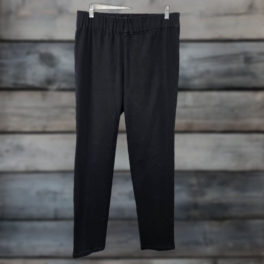 Soft Surroundings Soft Surroundings Pants Womens Pull On M Black Cotton Blend Mid Rise 15" Waist 29.5" Inseam 10.5" Mens? Size 32" / US 10 / IT 46 - 1 Thumbnail