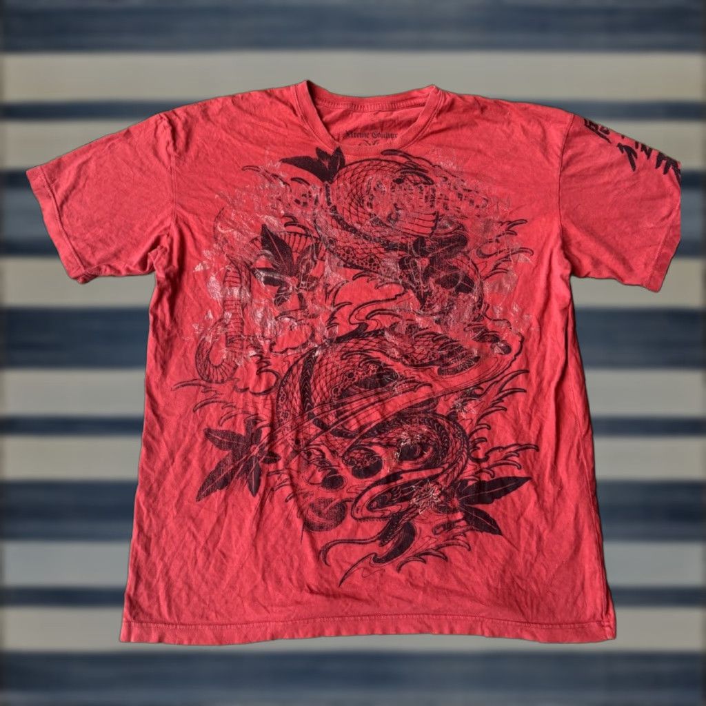 Vintage VINTAGE Xtreme Couture Y2K Affliction Style MMA Elite Dragon T-Shirt 2XL Grunge Cyber Size US XXL / EU 58 / 5 - 1 Thumbnail