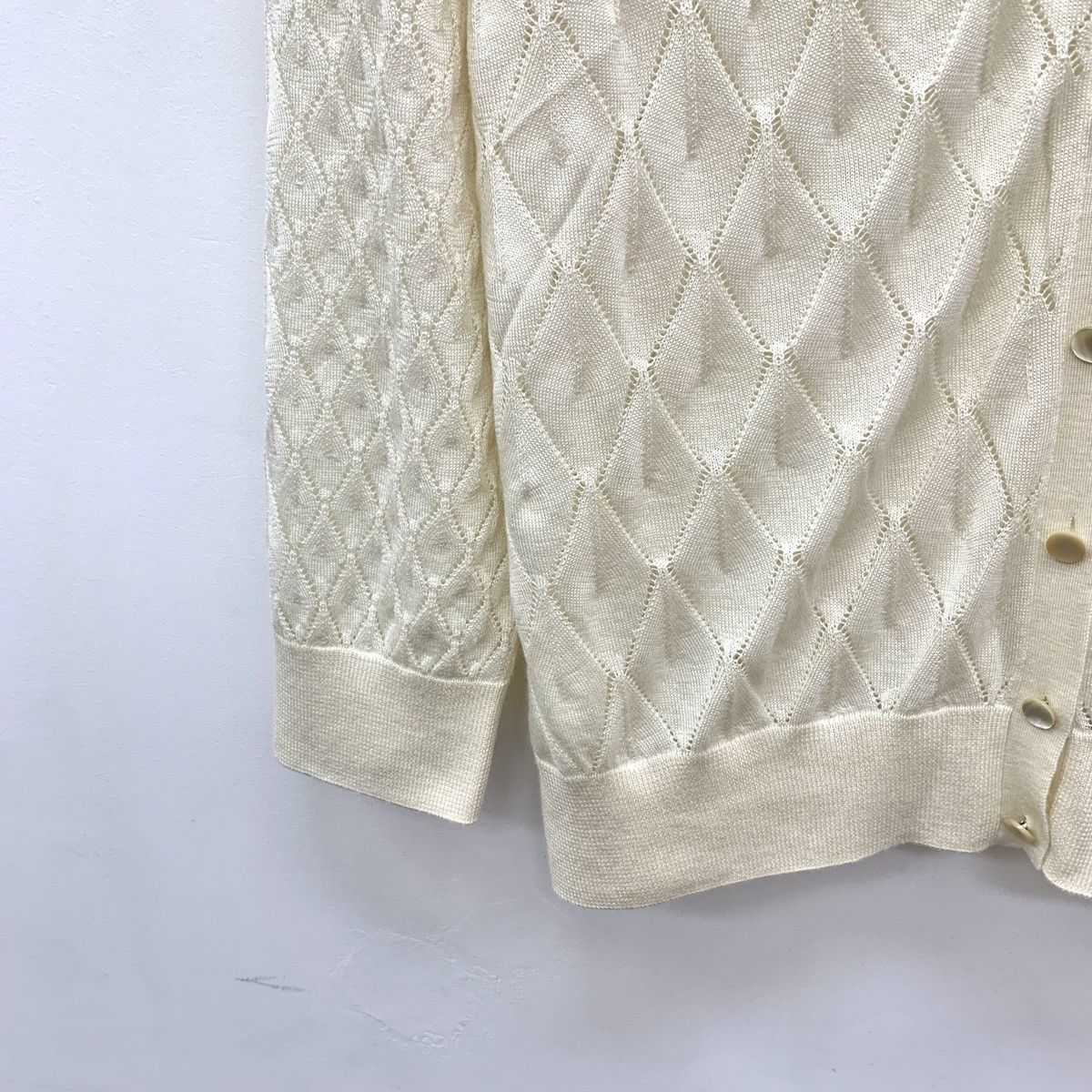Loro Piana Loro Piana Beige Cashmere & Silk Blend Knit Cardigan K26WX Size M / US 6-8 / IT 42-44 - 4 Thumbnail