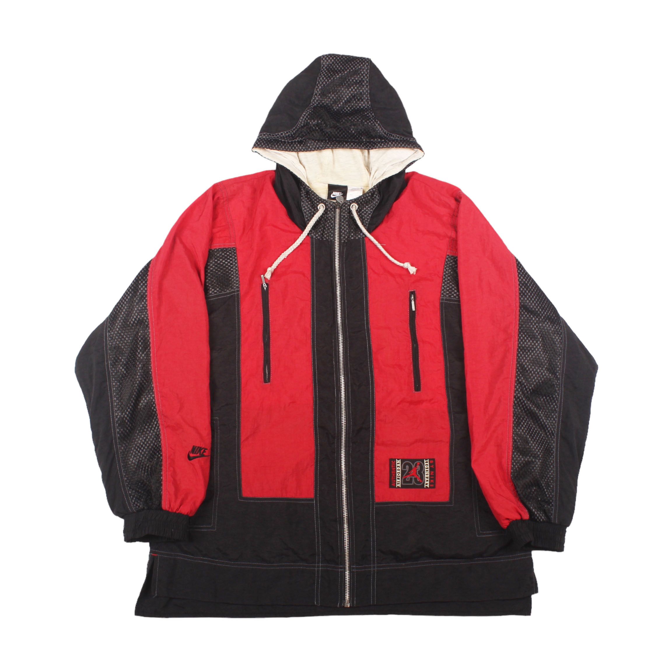 image of Jordan Nike Vintage Nike Air Jordan Windbreaker Jacket , 90's , Y2K in Red Black (Size Medium)