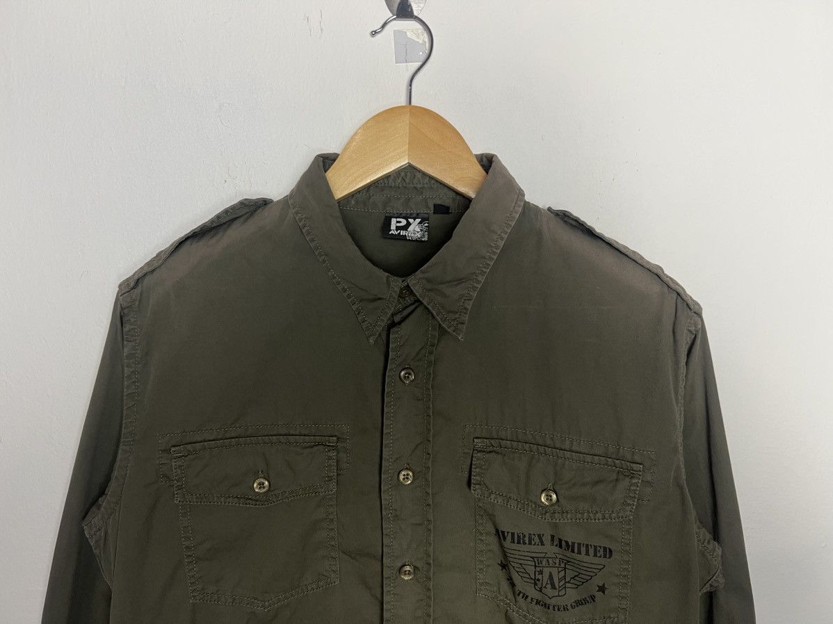 Avirex Avirex Limited Long Sleeve Olive Green Button Up Shirt Size US L / EU 52-54 / 3 - 3 Thumbnail