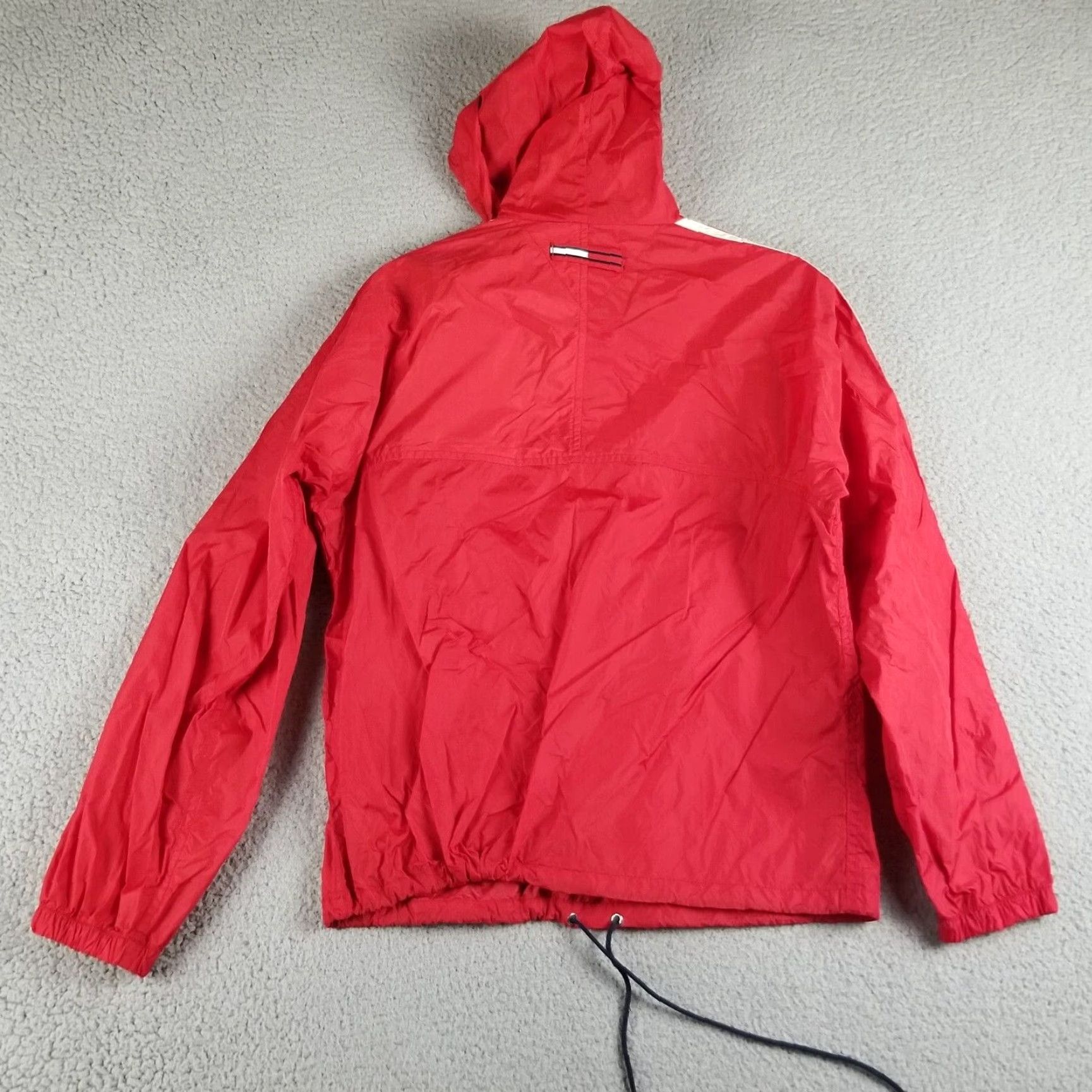 Tommy Hilfiger Tommy Hilfiger Jacket Windbreaker Convertible Women M Anorak Zip Closure Logo Breathable polyester microfiber solid red Size M / US 6-8 / IT 42-44 - 6 Thumbnail