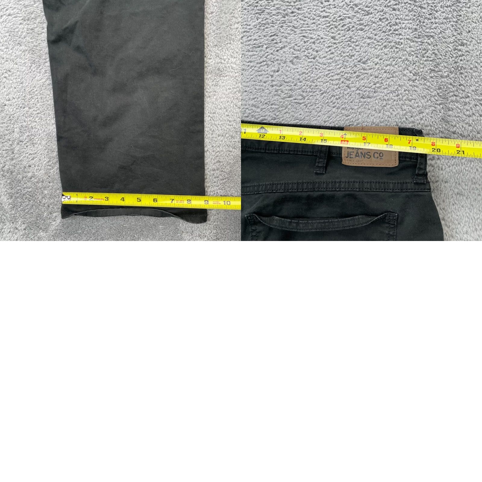 Wrangler VINTAGE Wrangler Pants Mens 40x30 Black Chino Cotton Stretch Straight Fit Dark Wash Size US 40 / EU 56 - 8 Thumbnail