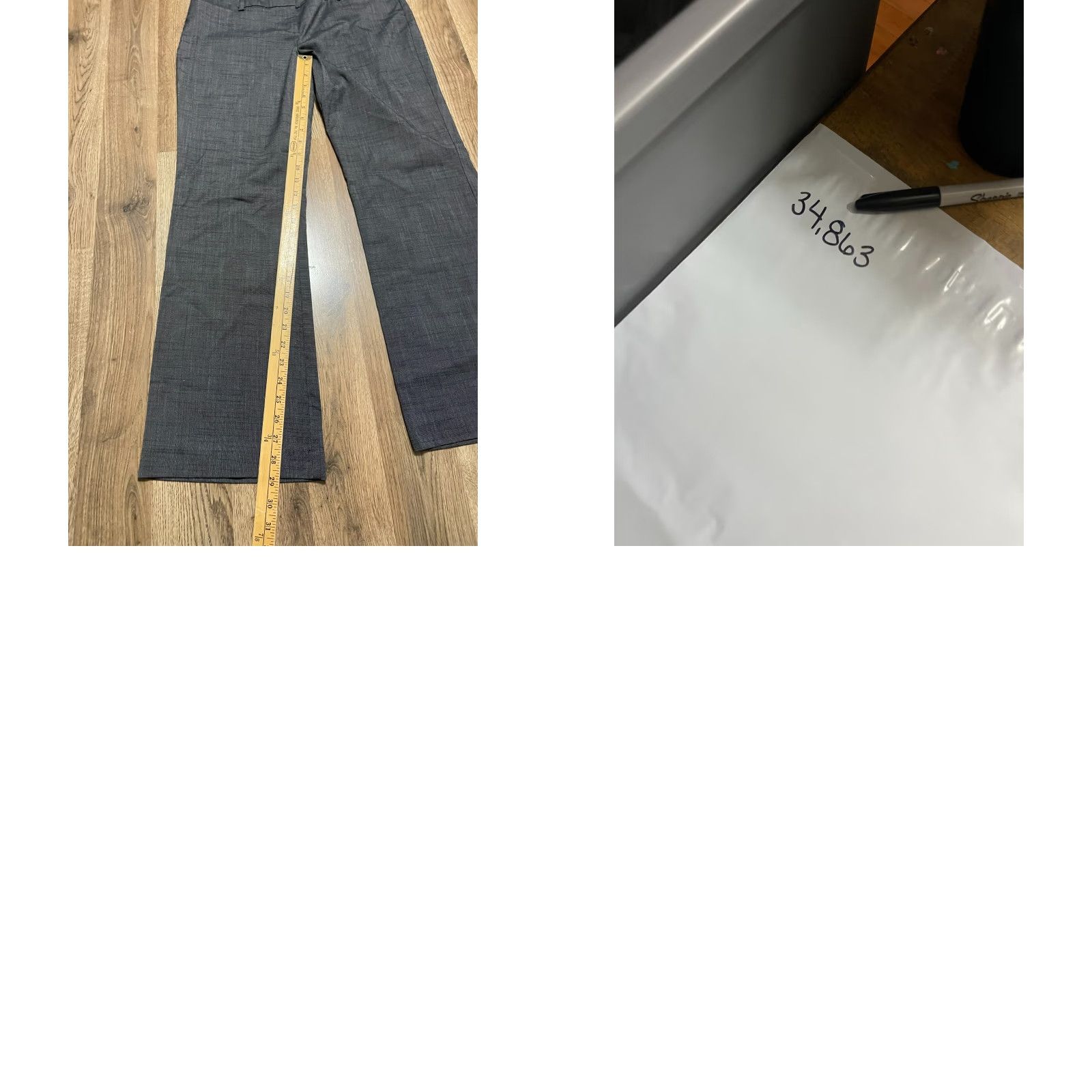 Avenue 7th Avenue Suiting Collection Pants Women 12P Gray Dress Pants Regular Inseam 29 in Straight Petite - 34 in Waist Size 34" / US 12 / IT 48 - 8 Thumbnail