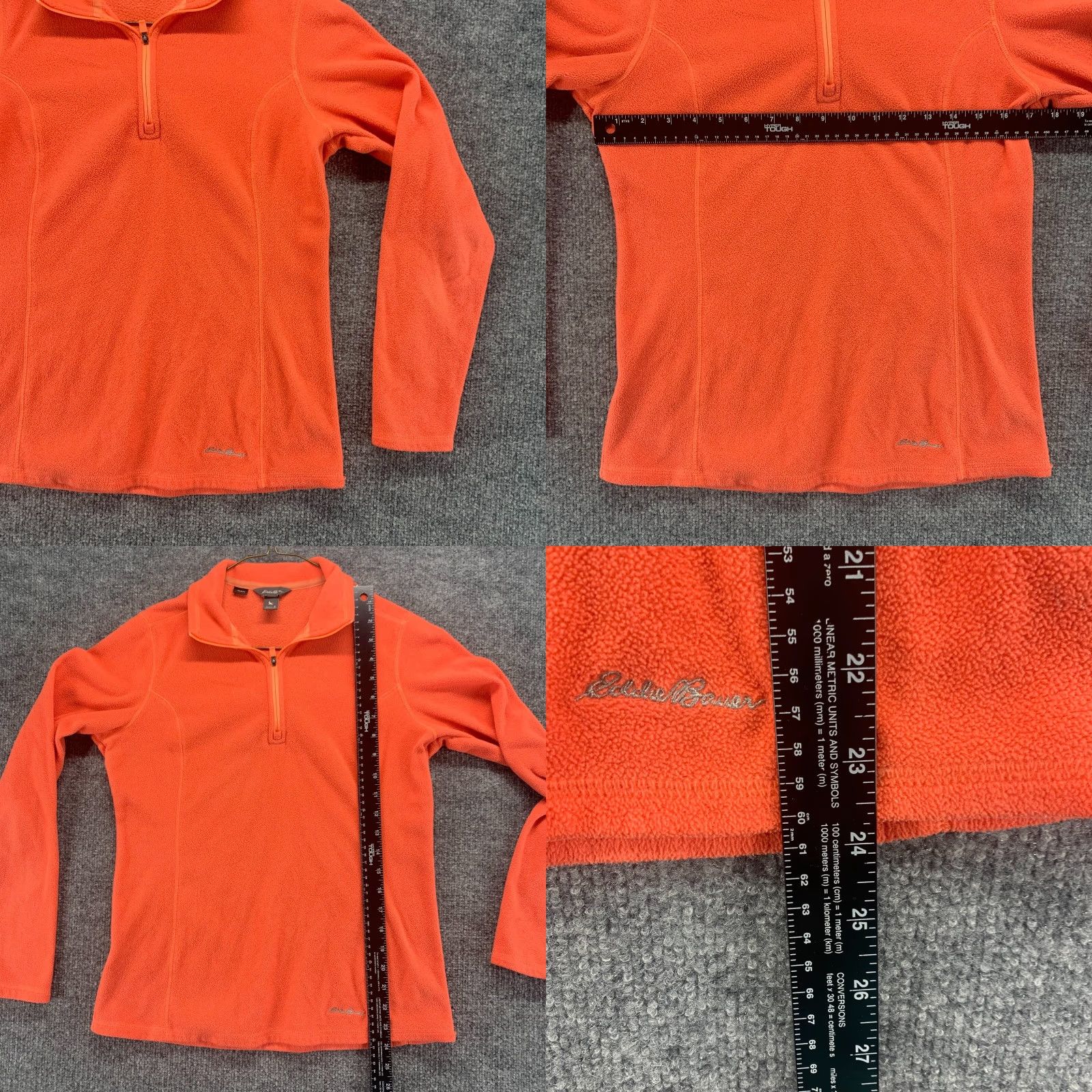 Eddie Bauer Eddie Bauer Jacket Womens Small Orange Pullover Fleece Polartec 1/4 Zip Active Size S / US 4 / IT 40 - 8 Thumbnail
