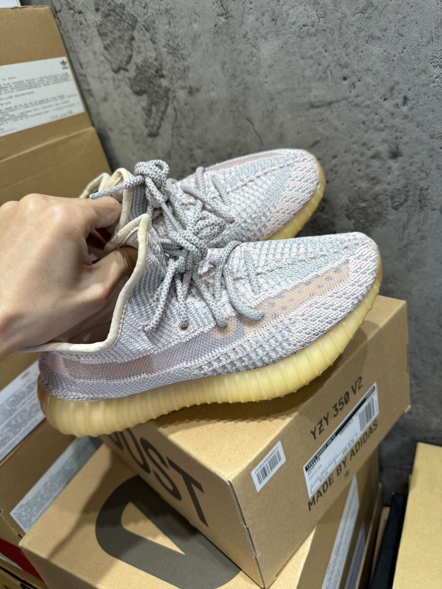 Adidas Adidas YEEZY350 Pink Lowtop Sneakers S Men Size US 10 / EU 43 - 1 Thumbnail