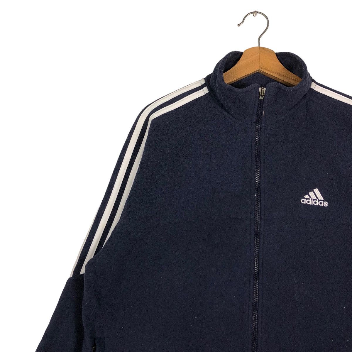 Adidas 🔥Training Wear Zipper Fleece Jacket Adidas Big Logo Size US L / EU 52-54 / 3 - 7 Thumbnail