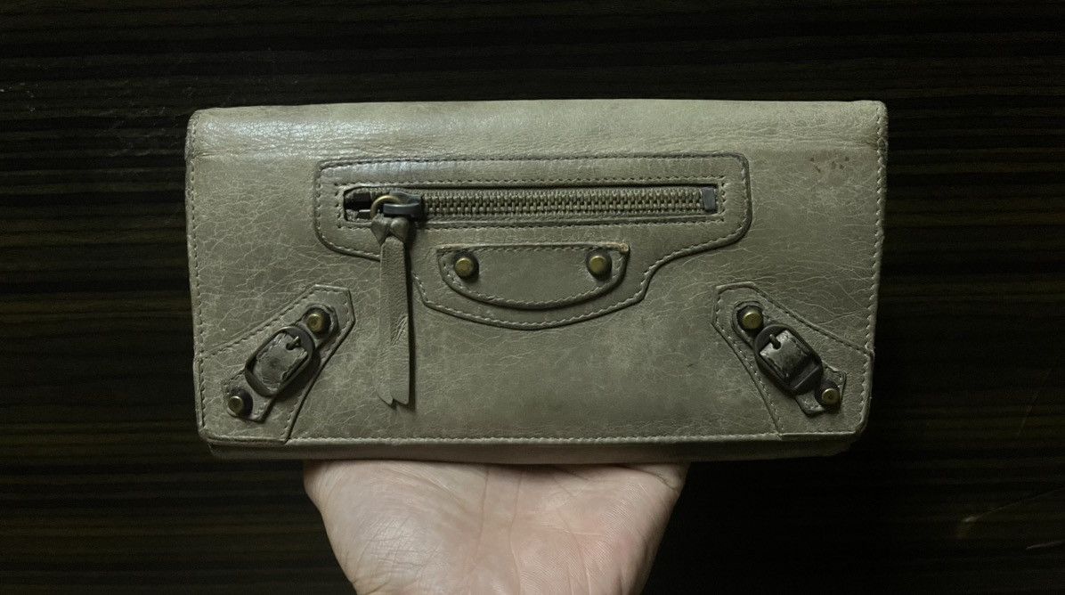 Classic Balenciaga City Continental Bi-Fold Long Wallet