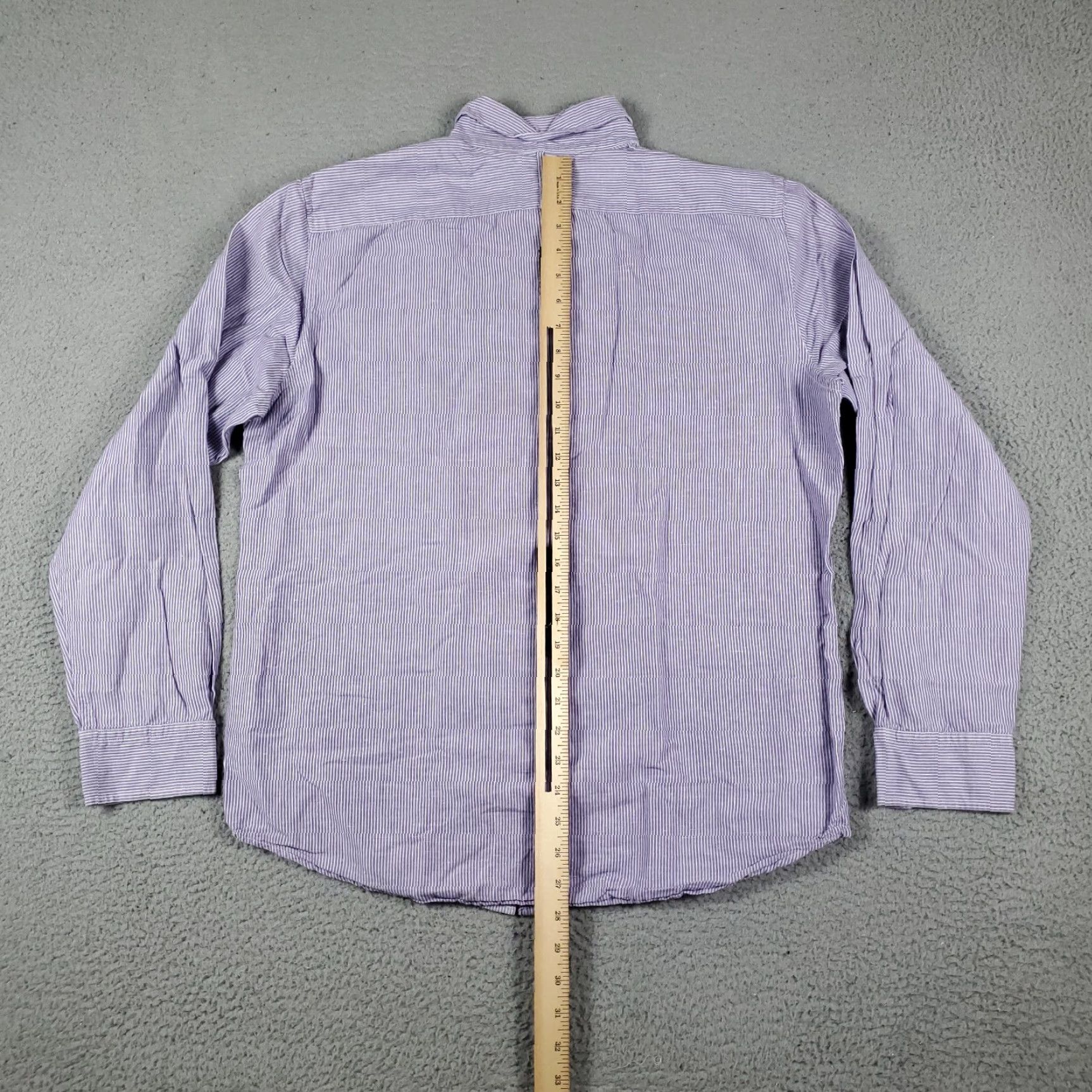 Banana Republic VINTAGE Banana Republic Purple Striped Mens Long Sleeve Button Up Shirt Size Large 16 Size US L / EU 52-54 / 3 - 3 Thumbnail