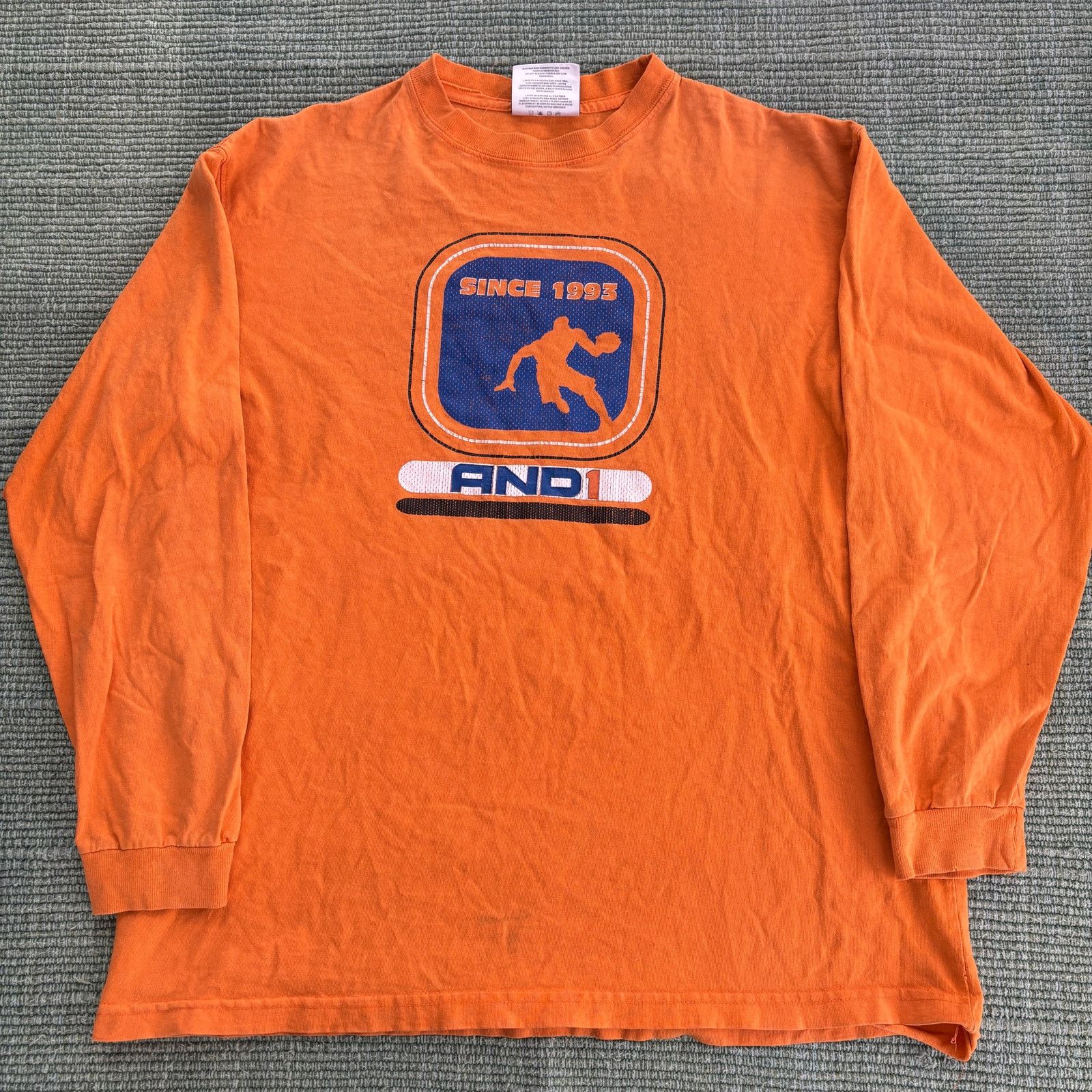 Vintage Vintage orange long sleeve And 1 basketball shirt size L Size US L / EU 52-54 / 3 - 1 Thumbnail