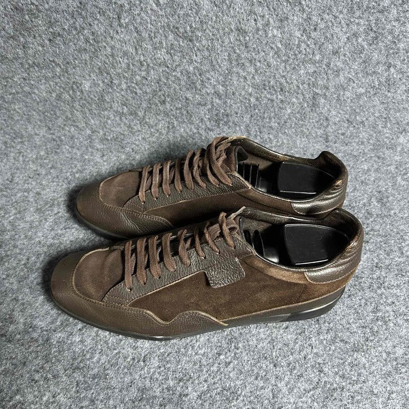 Gucci Gucci Brown Leather Lace-Up Casual Shoes -2508 Size US 8.5 / EU 41-42 - 1 Thumbnail