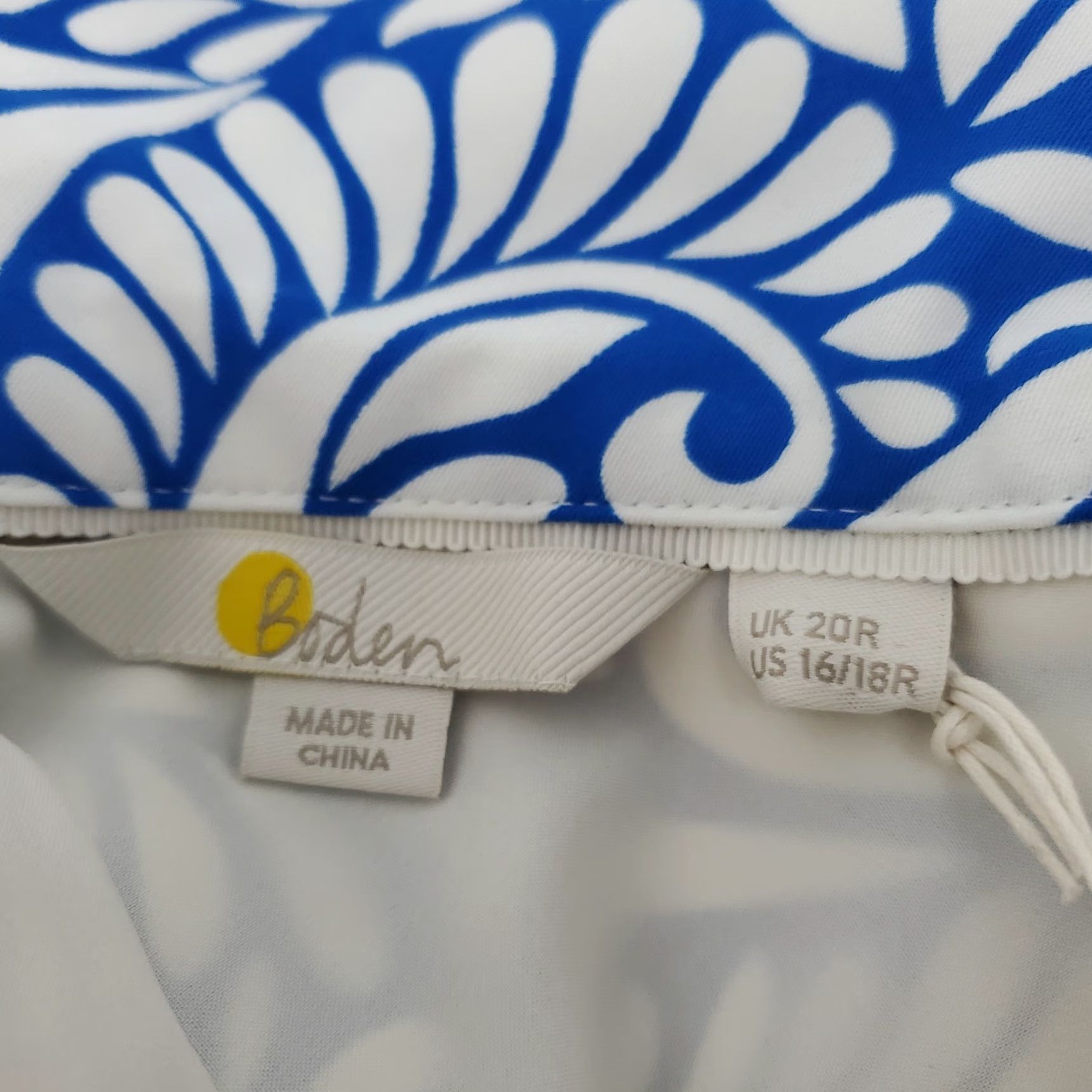 Boden Boden Dress Women 16/18R Blue White Paisley Clarissa Midi Sleeveless Lined Size XXL / US 16-18 / IT 52-54 - 4 Thumbnail
