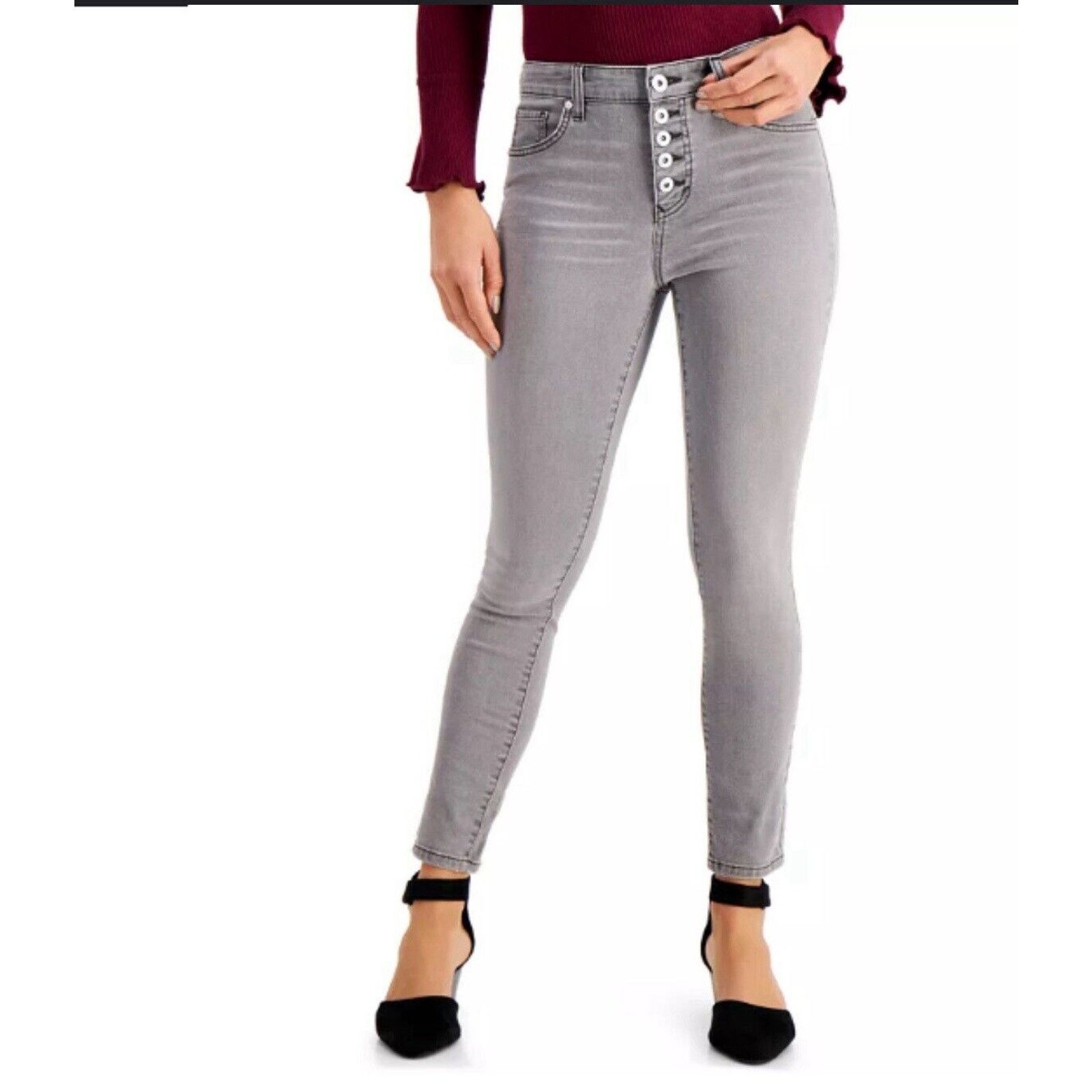 Other Style & Co Button Fly High Rise Skinny Ankle Jeans Size 10 Size 32" / US 10 / IT 46 - 1 Thumbnail