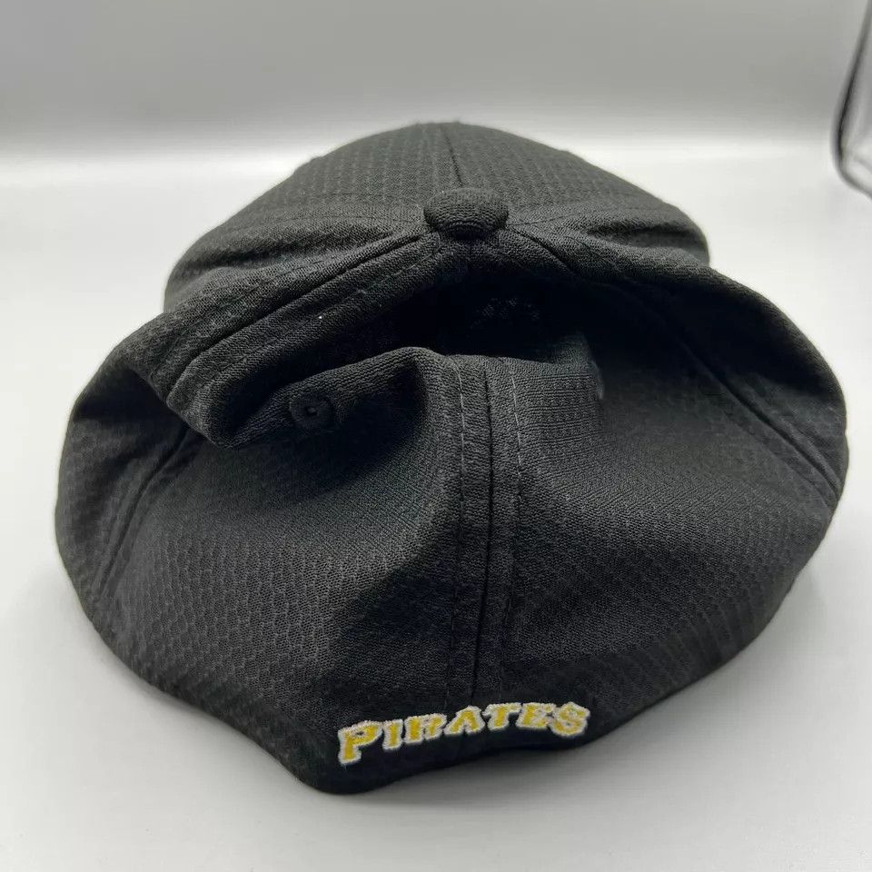 New Era Pittsburgh Pirates Hat Men M-L Black Stretch Fitted Cap New Size ONE SIZE - 7 Thumbnail