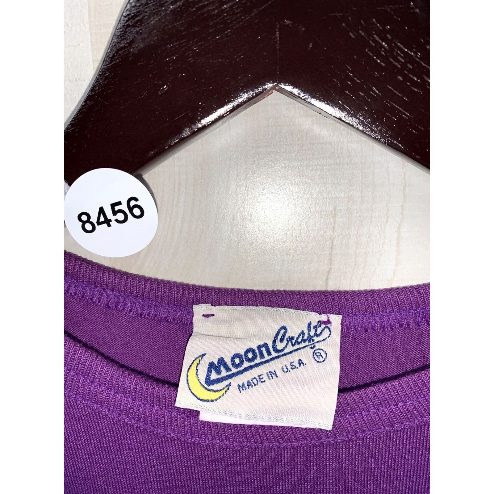 Vintage VINTAGE Mooncraft Womens 3/4 Sleeve Glitter Gem Jewled Top One Size Purple 1980s-1990s Womens Size ONE SIZE - 2 Thumbnail