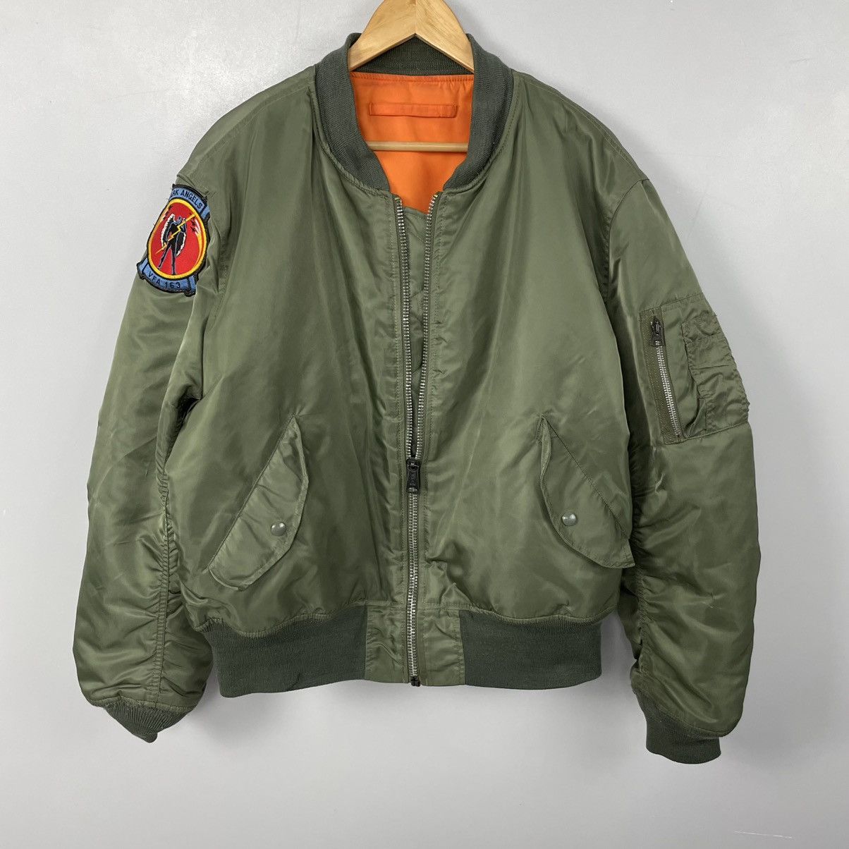Alpha Industries RARE 80-90’s Alpha Industries Bomber MA-1 Stretwear Y2k Hype Size US XL / EU 56 / 4 - 2 Thumbnail