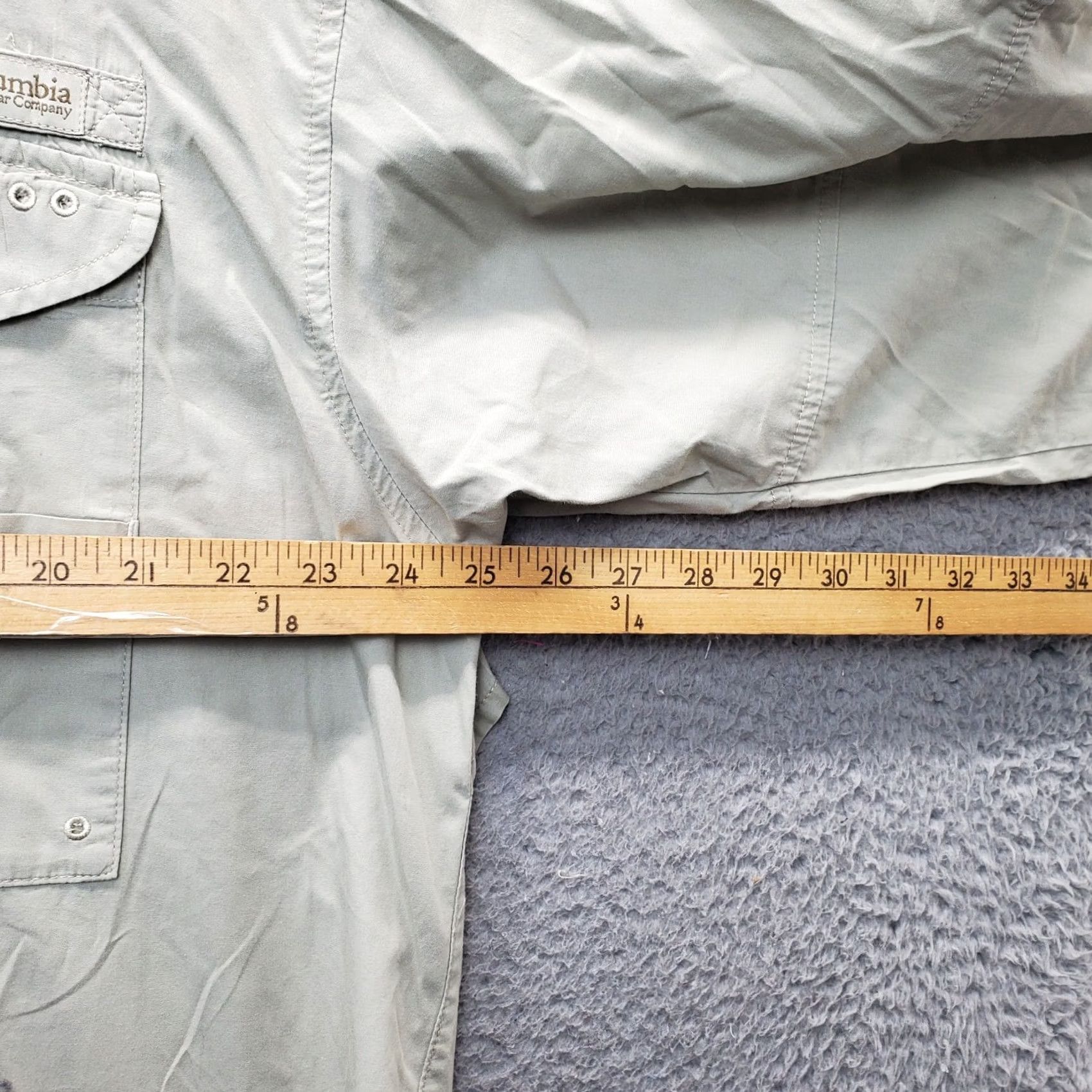 Vintage Columbia Fishing Shirt Mens L Tan Thermal Lined Detail Pocket Button Up Collared Shirt Size US L / EU 52-54 / 3 - 6 Thumbnail
