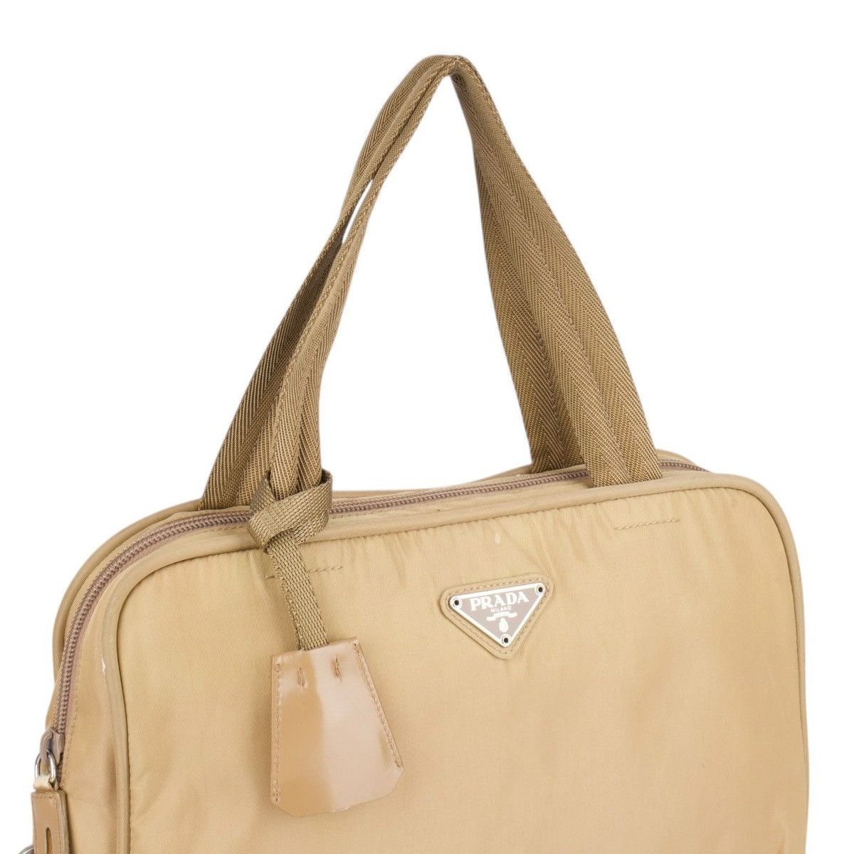 Prada Prada Nylon Triangle Handbag – Beige Size ONE SIZE - 3 Thumbnail