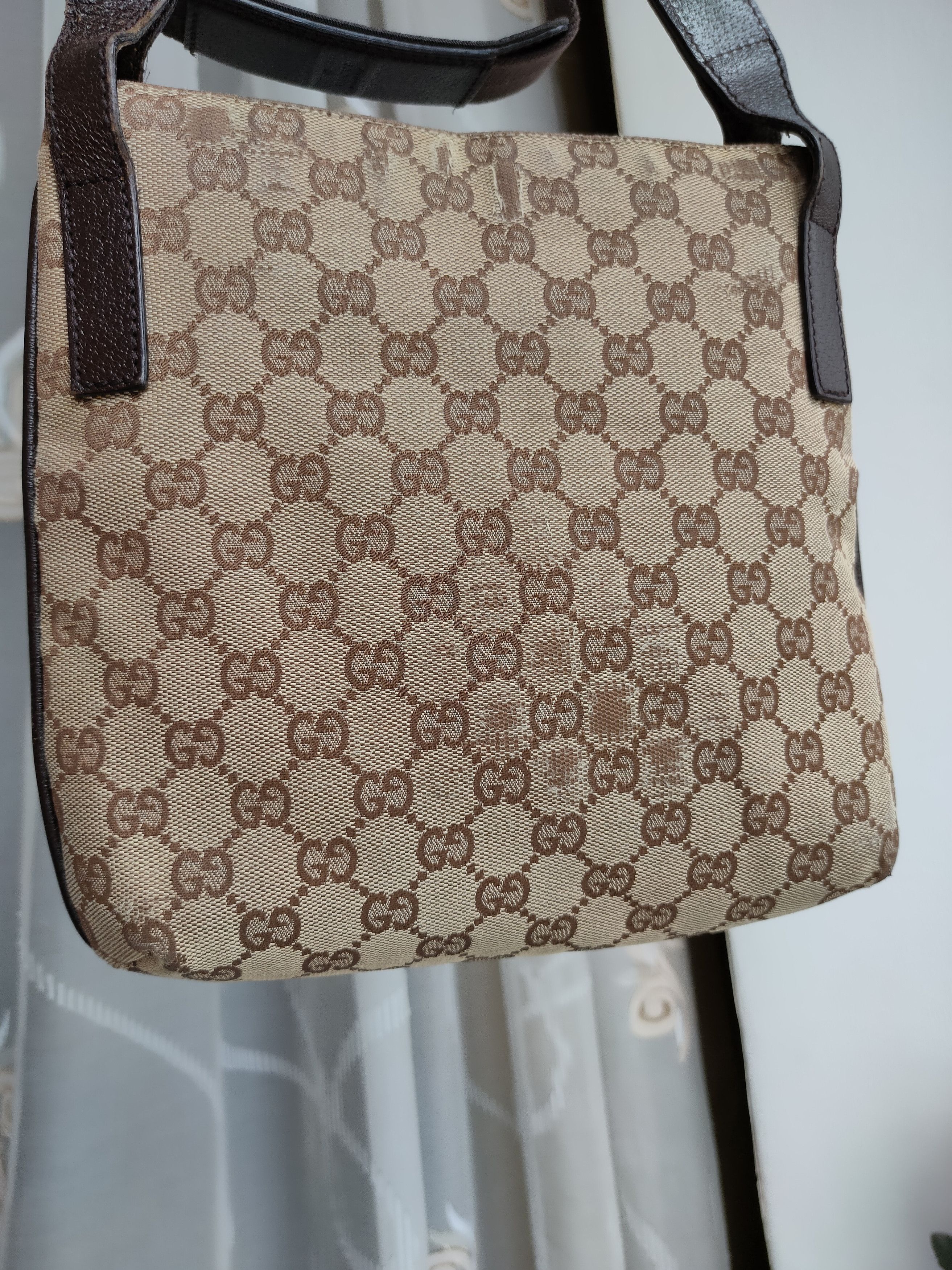 Gucci Gucci GG Pattern Canvas Leather Shoulder Bag Messenger Bag Size ONE SIZE - 12 Thumbnail